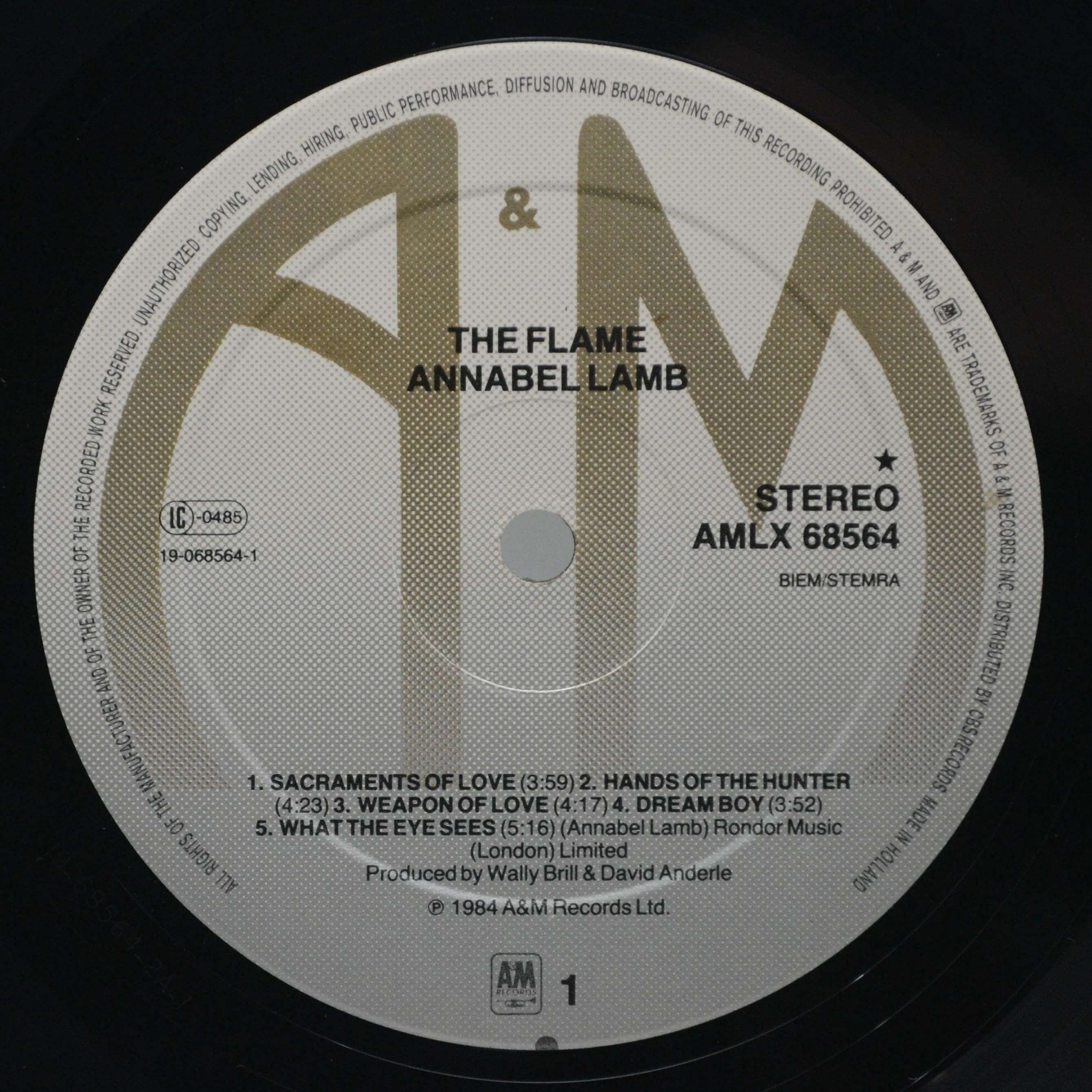 Виниловая пластинка Annabel Lamb — The Flame, 1984