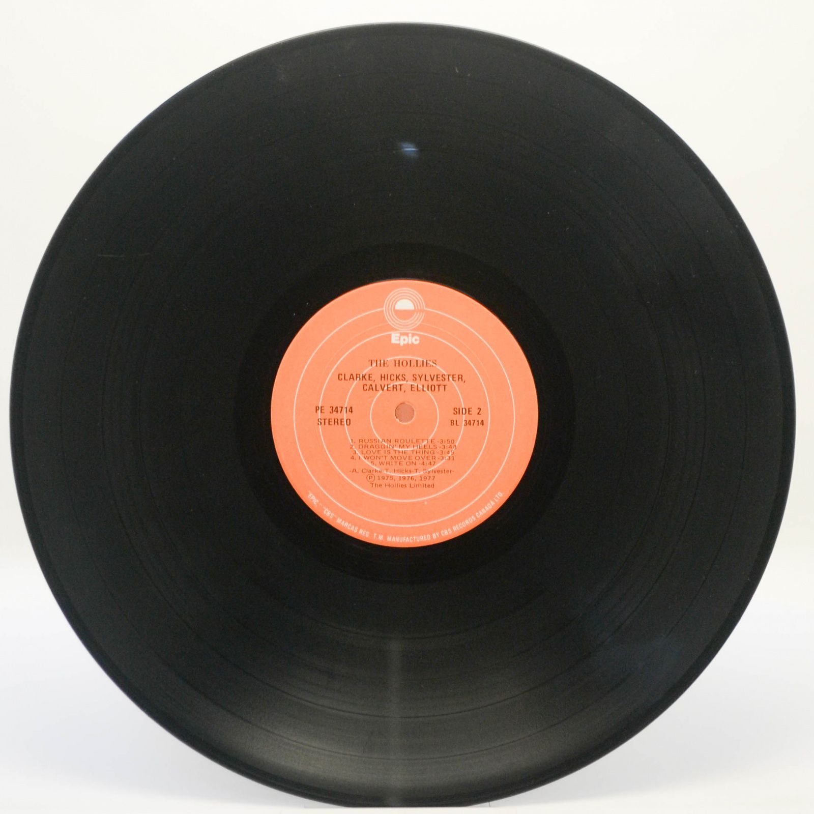 Hollies — Clarke, Hicks, Sylvester, Calvert, Elliott, 1977
