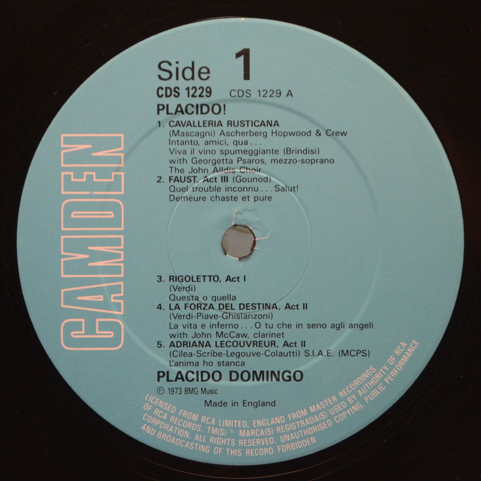 Виниловая пластинка Placido Domingo — Placido!, 1988