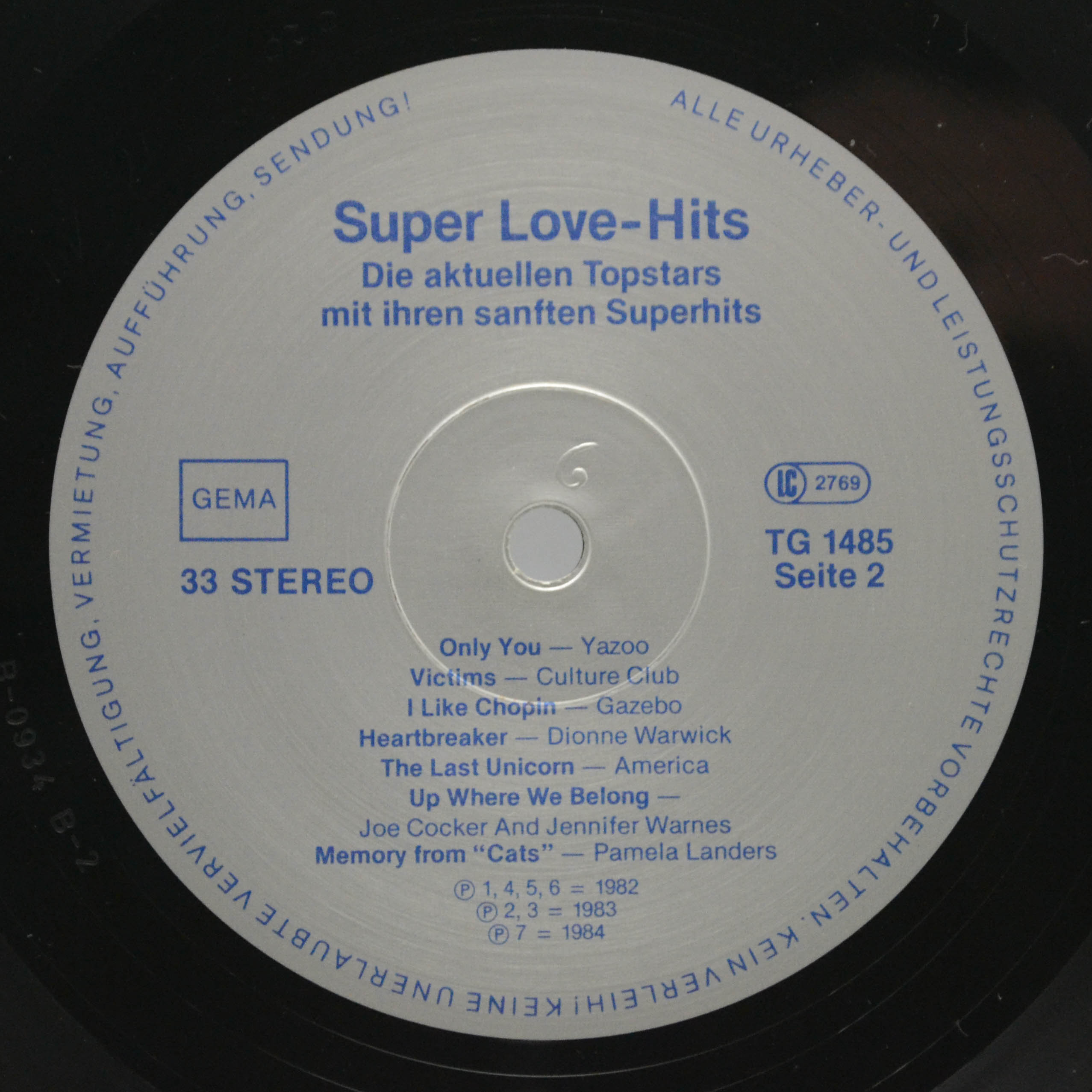 Various — Super Love Hits (2LP), 1984