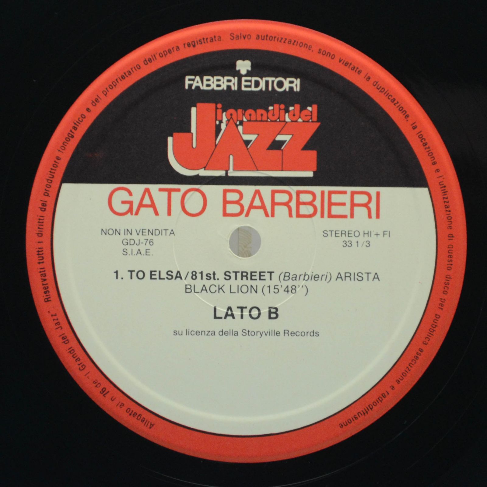 Виниловая пластинка Gato Barbieri — Gato Barbieri, 1980