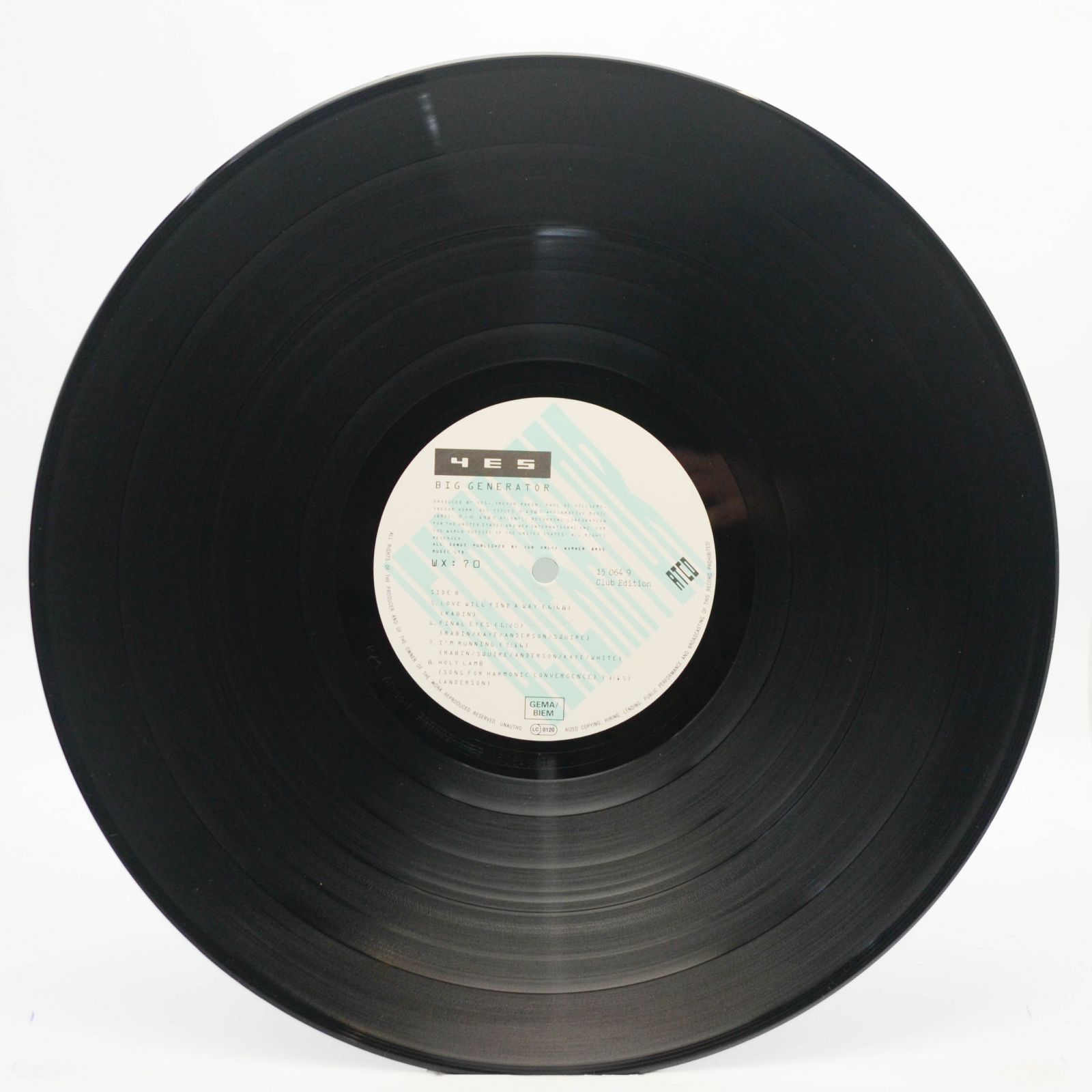 Виниловая пластинка Yes — Big Generator, 1987