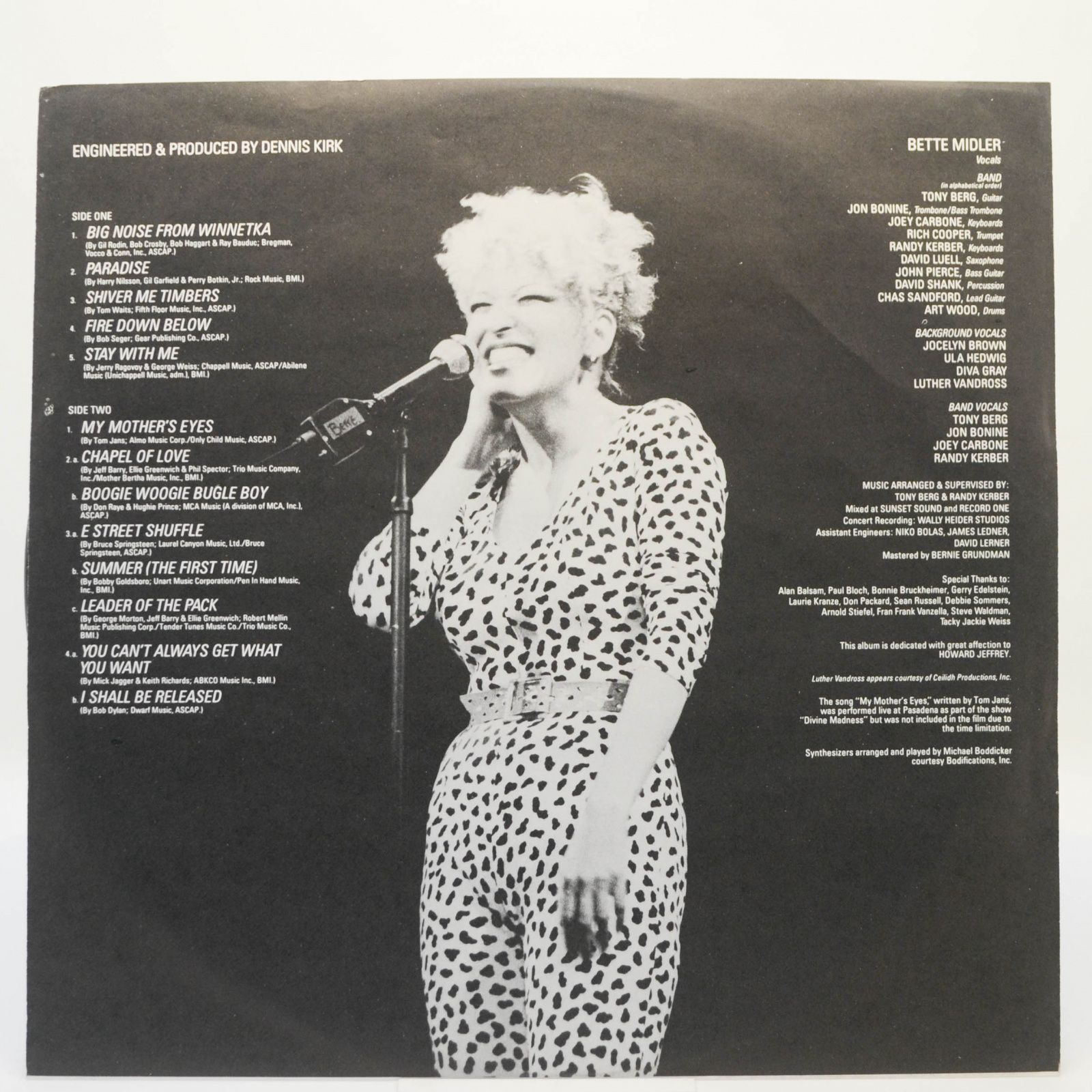 Виниловая пластинка Bette Midler — Divine Madness, 1980