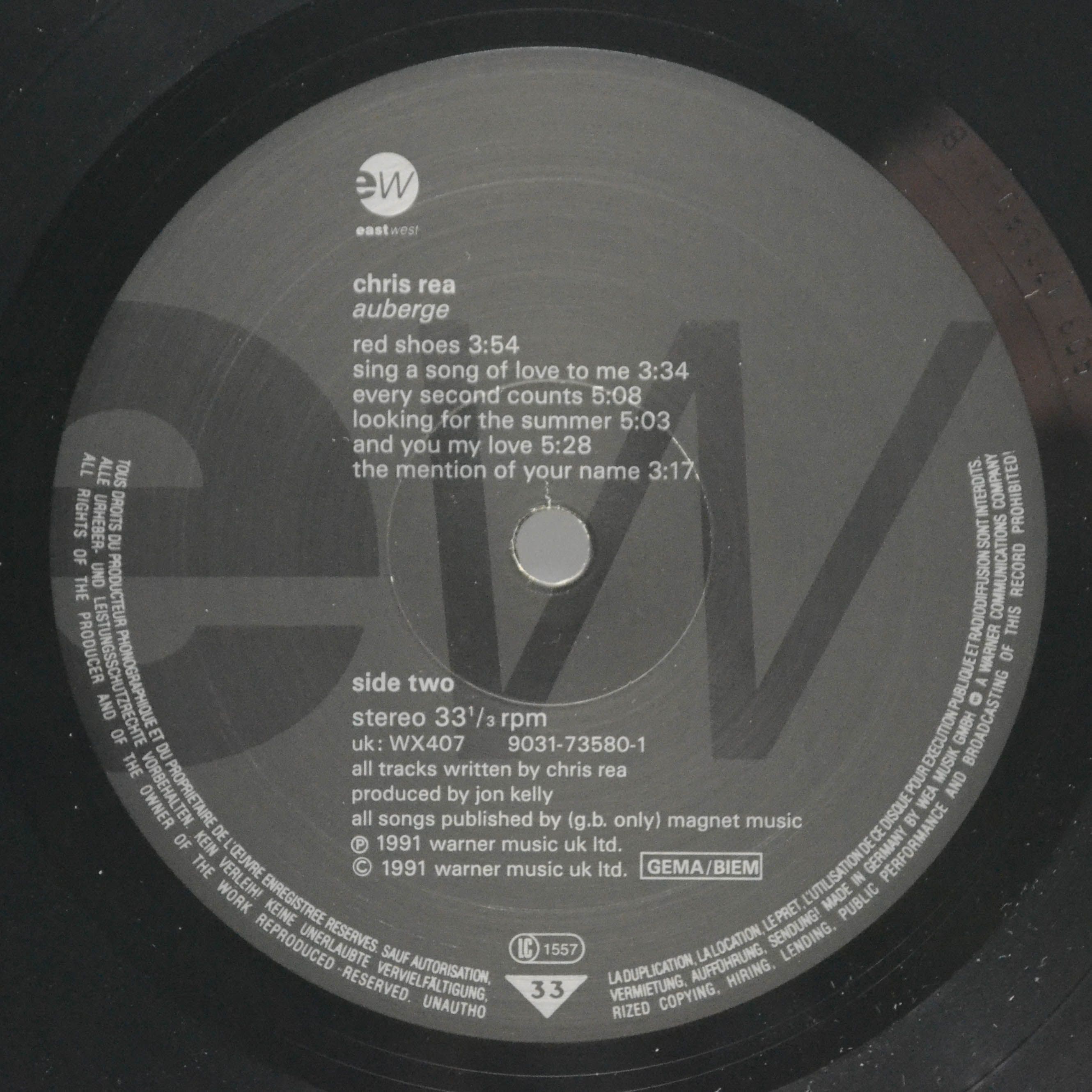 Chris Rea — Auberge, 1991