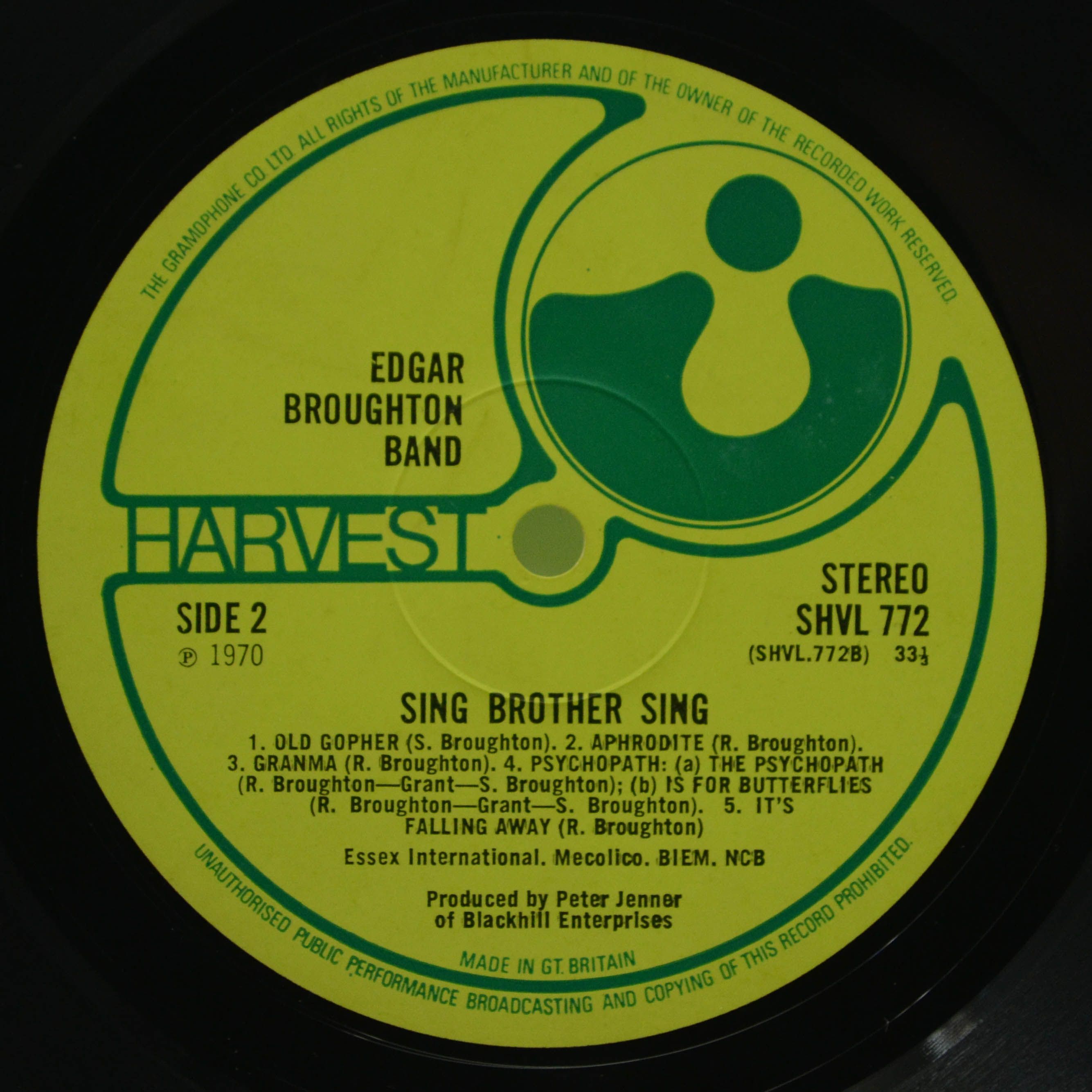 Виниловая пластинка Edgar Broughton Band — Sing Brother Sing, 1970