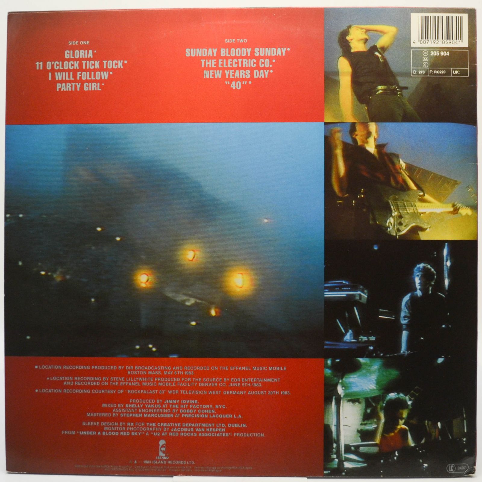 U2 — Under A Blood Red Sky (Live), 1983