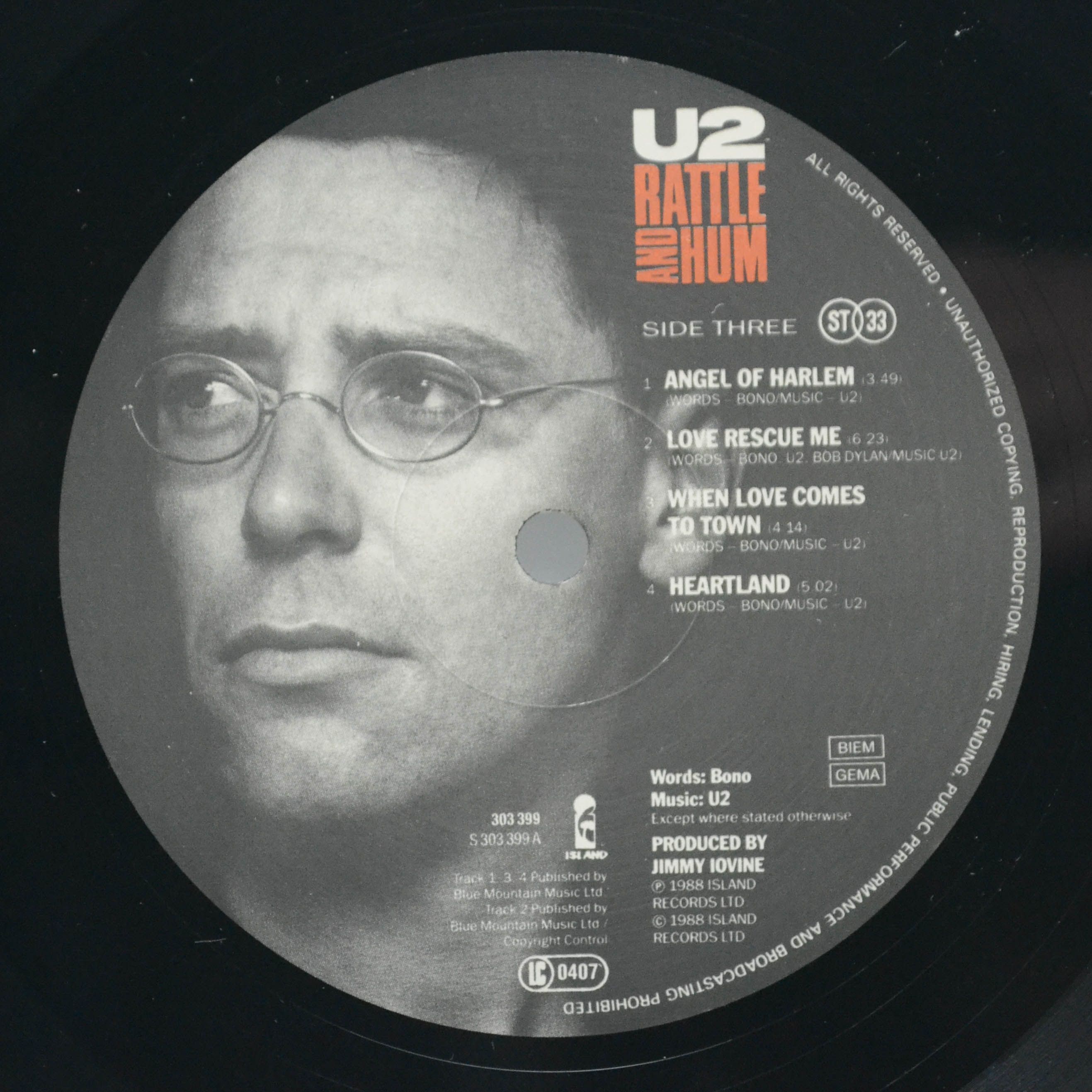 U2 — Rattle And Hum (2LP), 1988