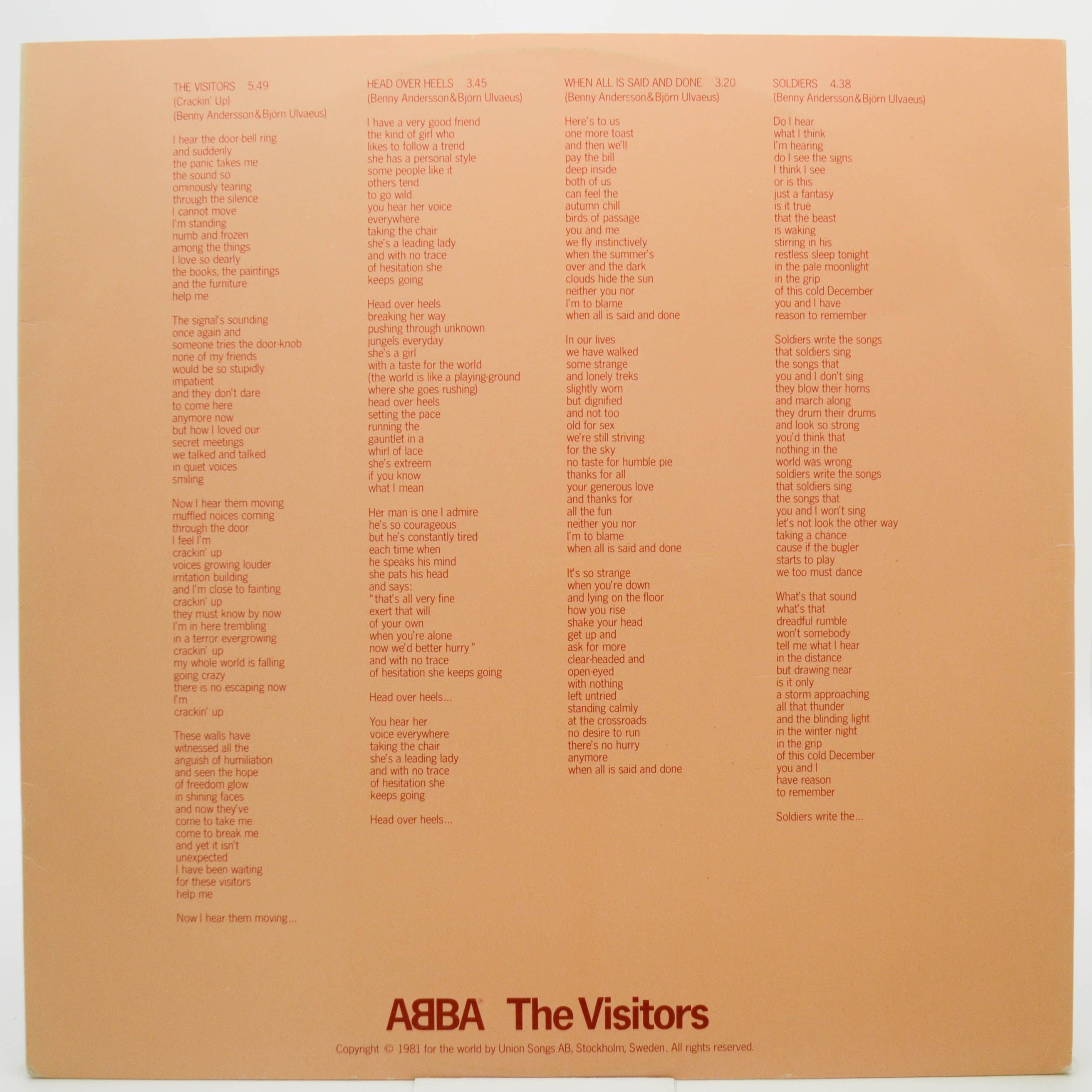 ABBA — The Visitors (1-st, Sweden), 1981