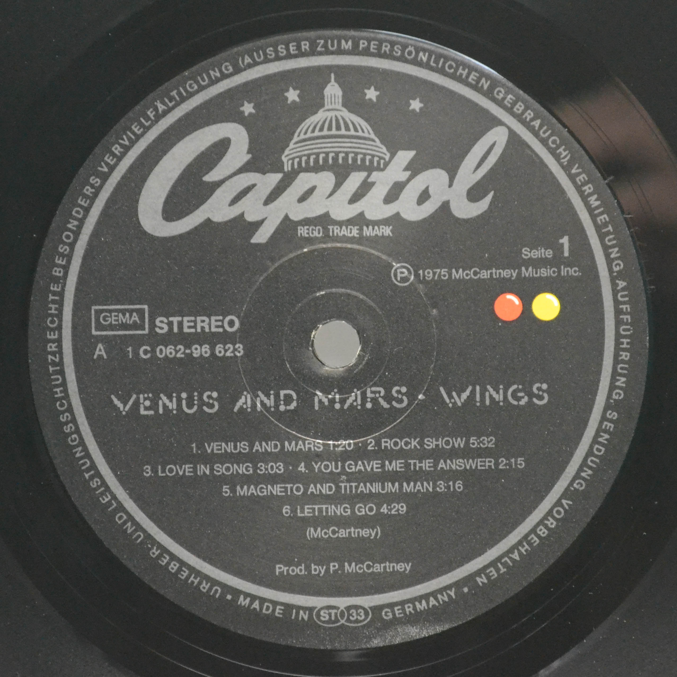 Wings — Venus And Mars (2 posters, 2 stickers), 1975