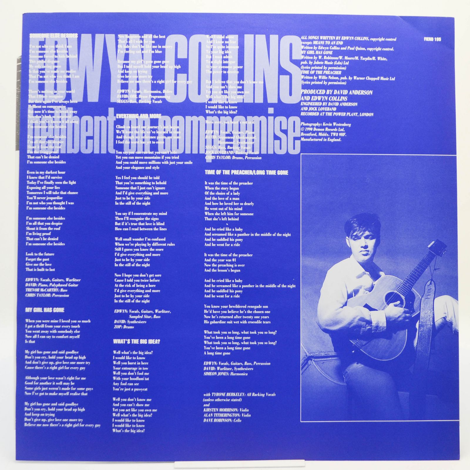 Виниловая пластинка Edwyn Collins — Hellbent On Compromise (UK), 1990