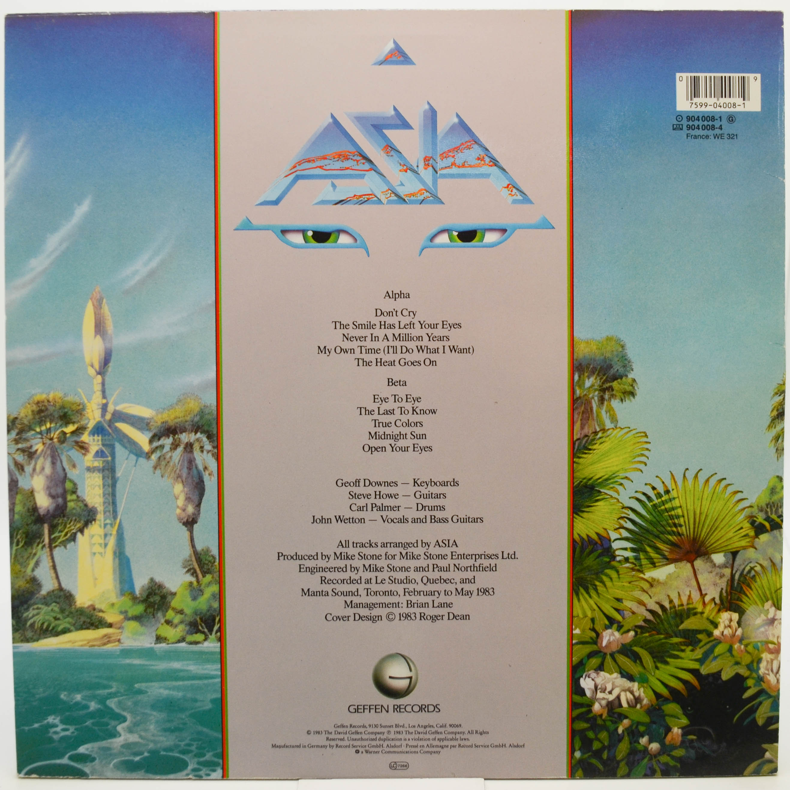 Виниловая пластинка Asia — Alpha, 1986