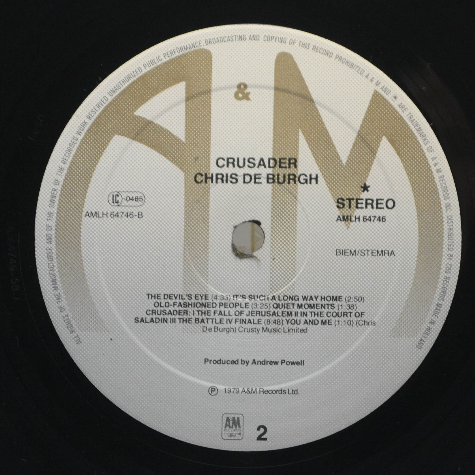 Виниловая пластинка Chris de Burgh — Crusader, 1979