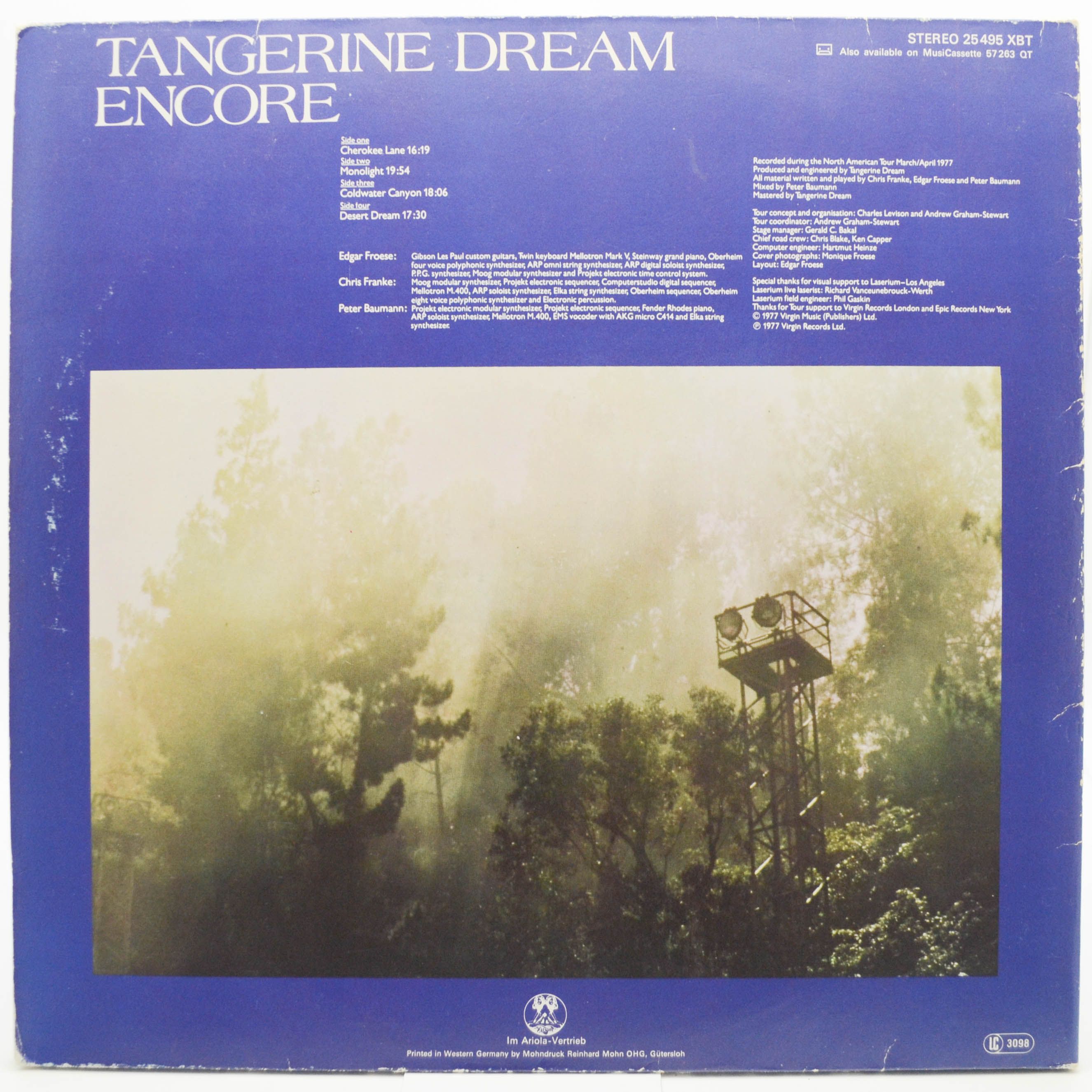 Tangerine Dream — Encore (2LP), 1977