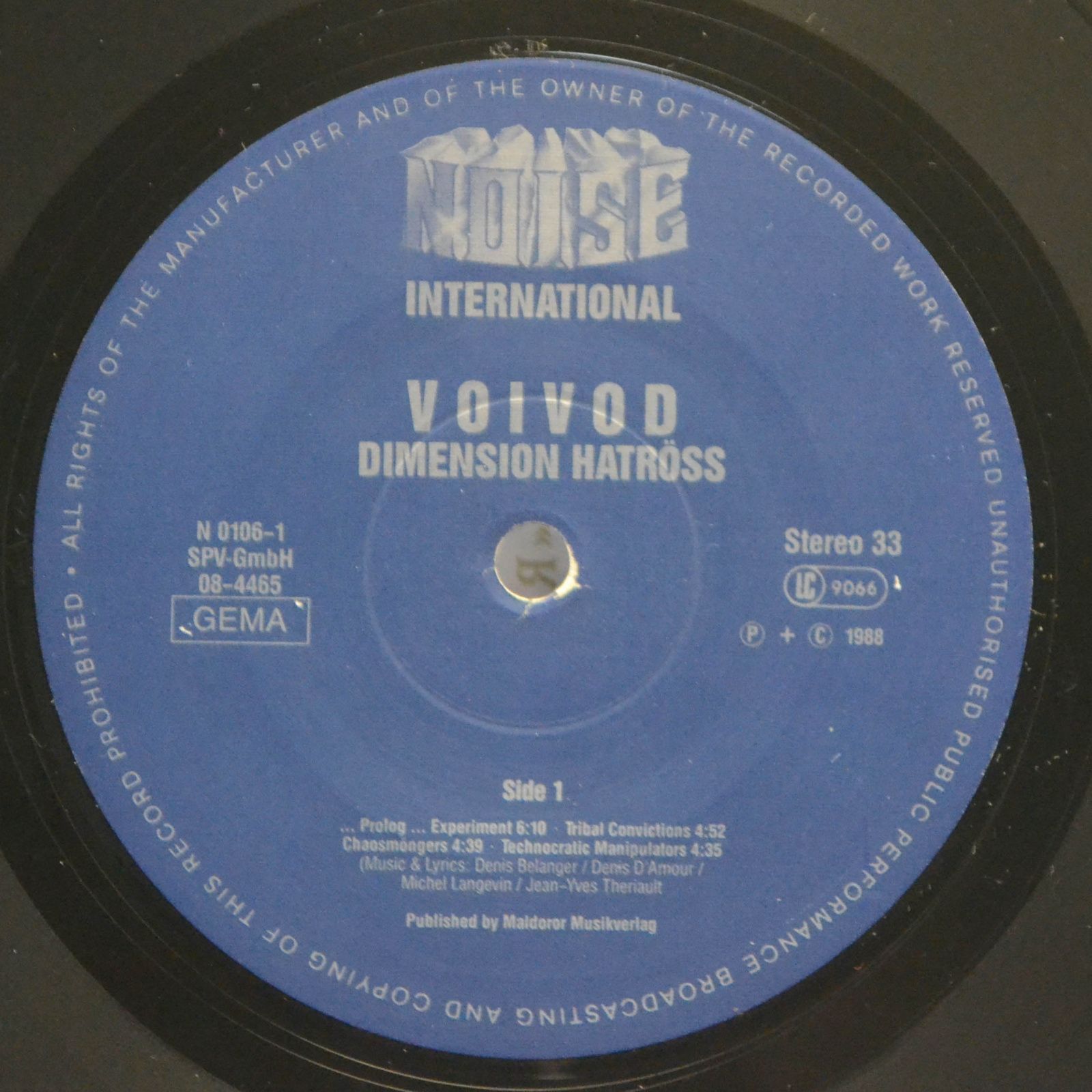 Виниловая пластинка Voivod — Dimension Hatröss, 1988