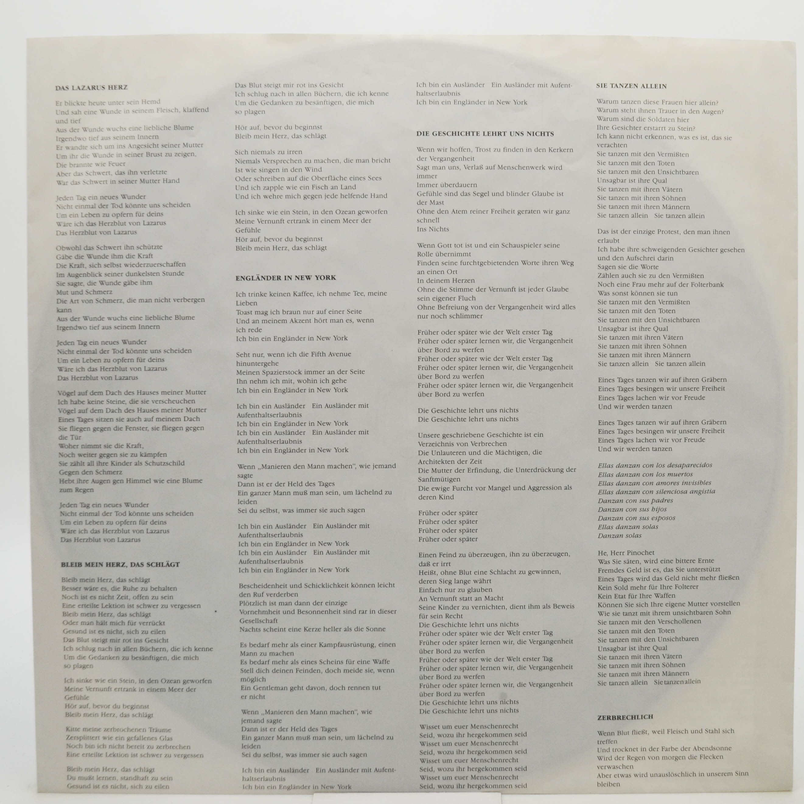 Sting — ...Nothing Like The Sun (2LP), 1987