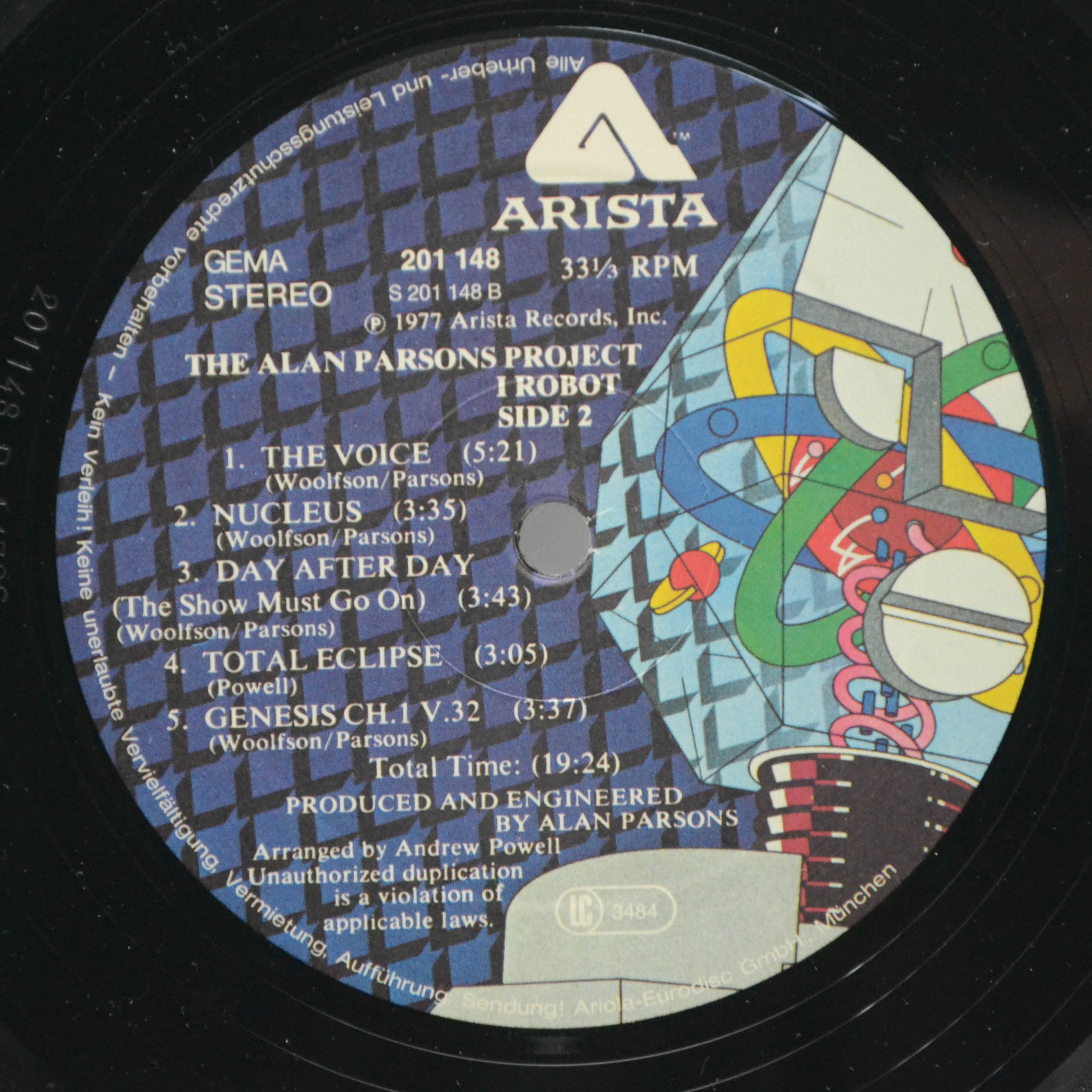 Виниловая пластинка Alan Parsons Project — I Robot, 1979