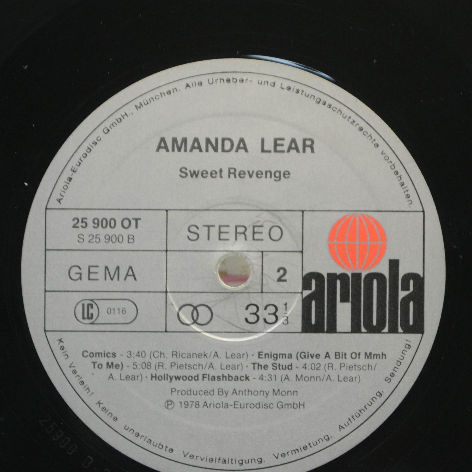 Виниловая пластинка Amanda Lear — Sweet Revenge, 1978