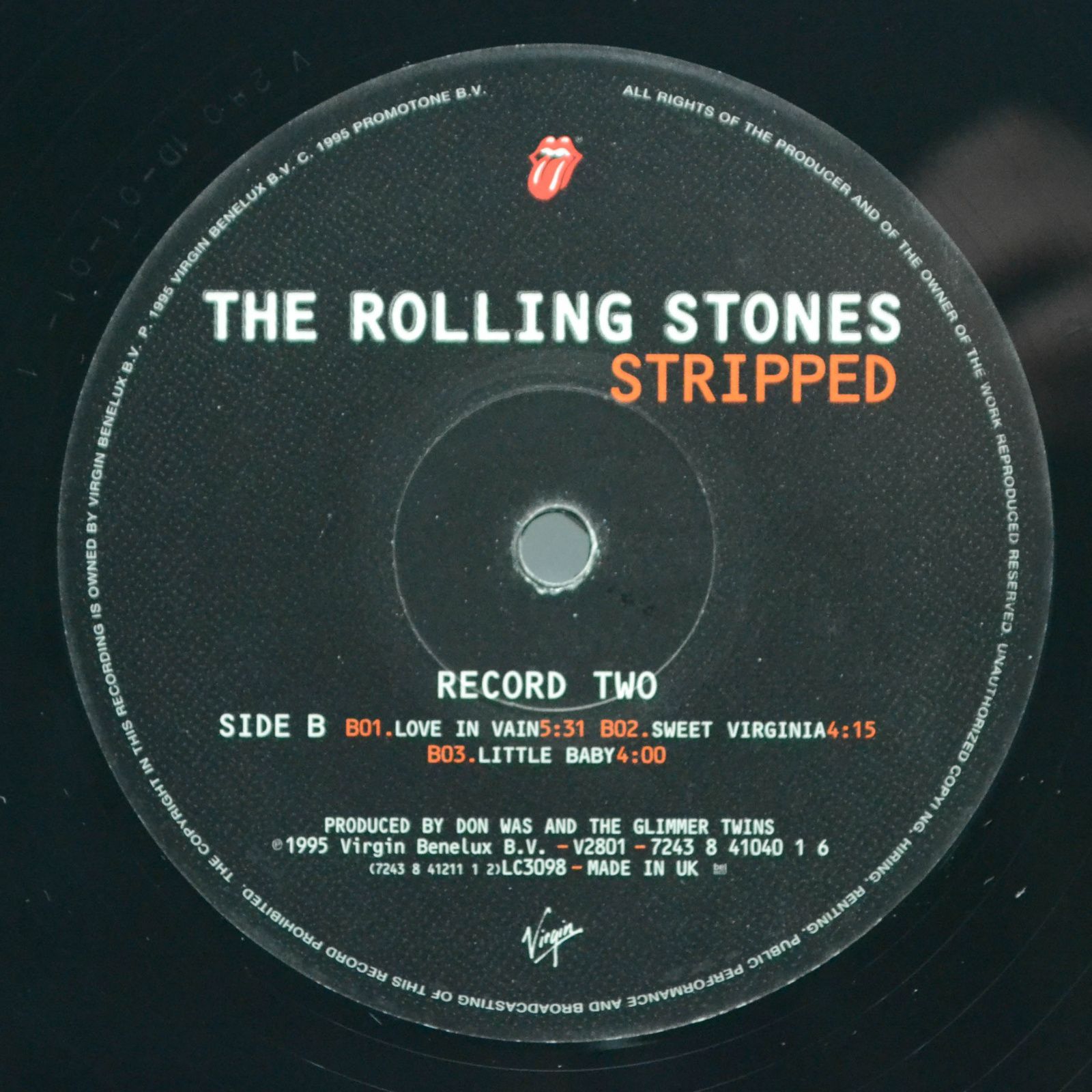 Rolling Stones — Stripped (2LP, 1-st, UK), 1995