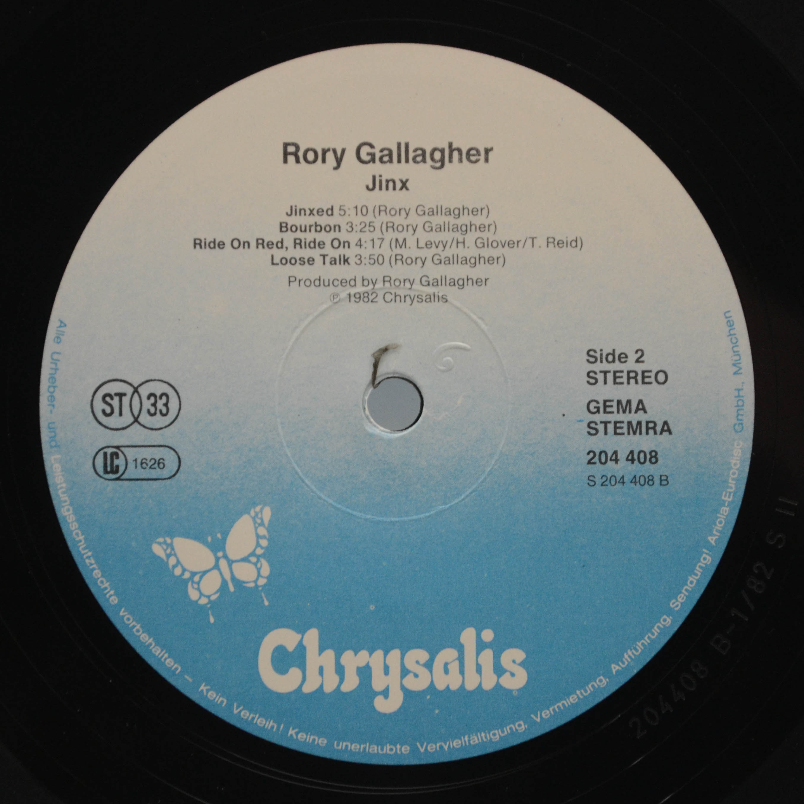 Виниловая пластинка Rory Gallagher — Jinx, 1982