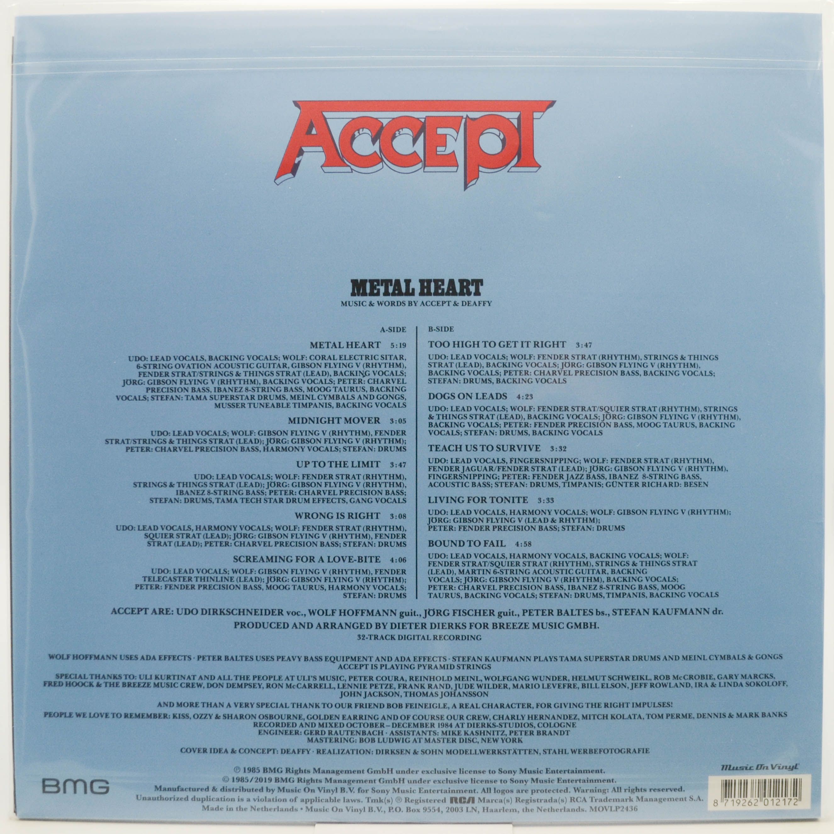 Accept — Metal Heart, 1985