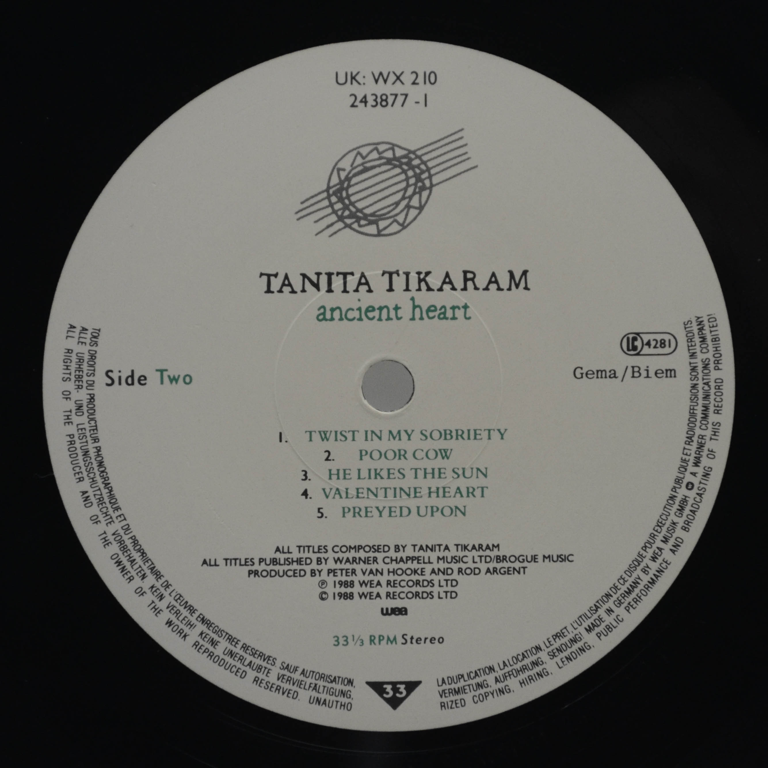 Tanita Tikaram — Ancient Heart, 1988
