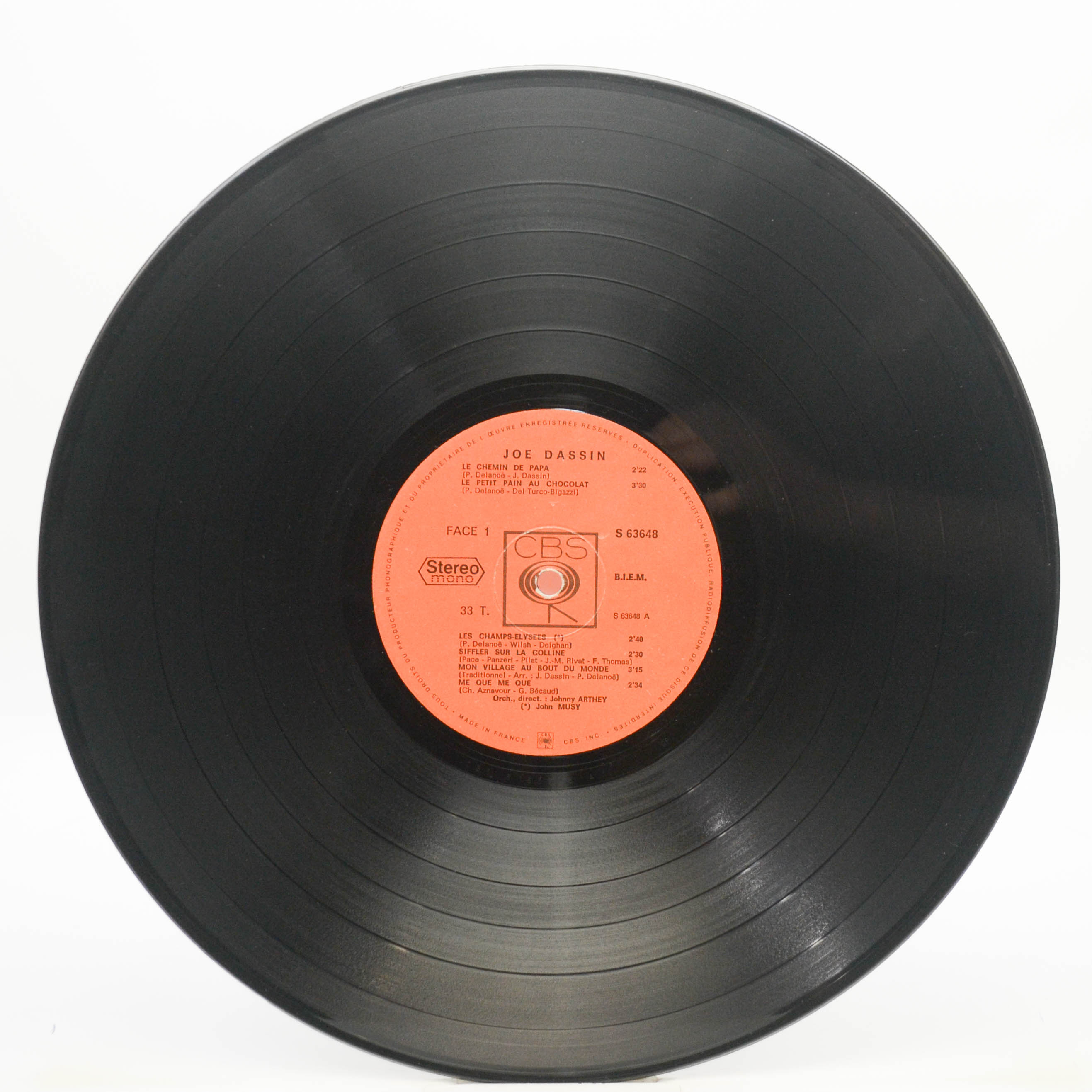 Виниловая пластинка Joe Dassin — Joe Dassin (1-st, France), 1969