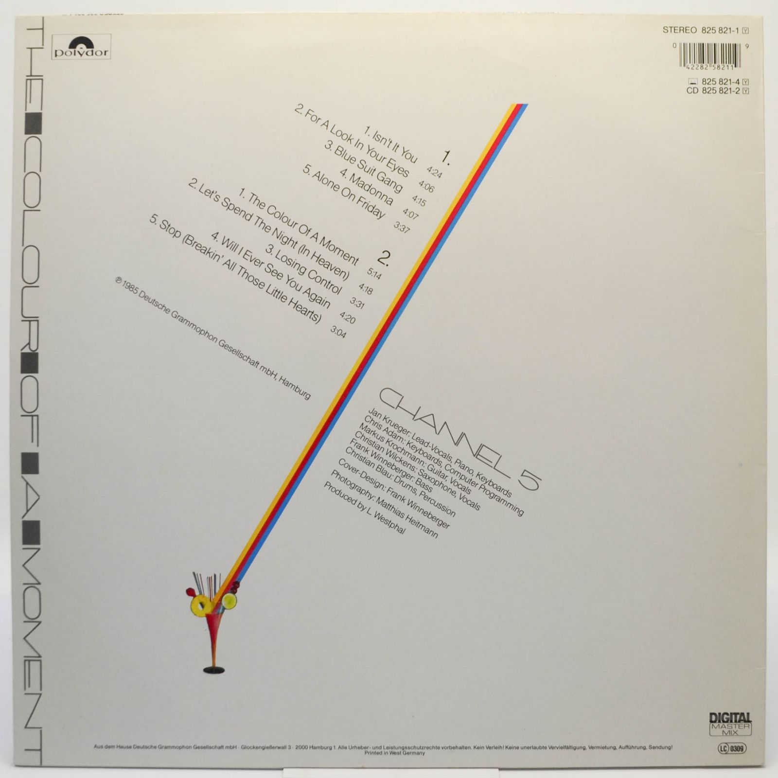 Виниловая пластинка Channel 5 — The Colour Of A Moment, 1985