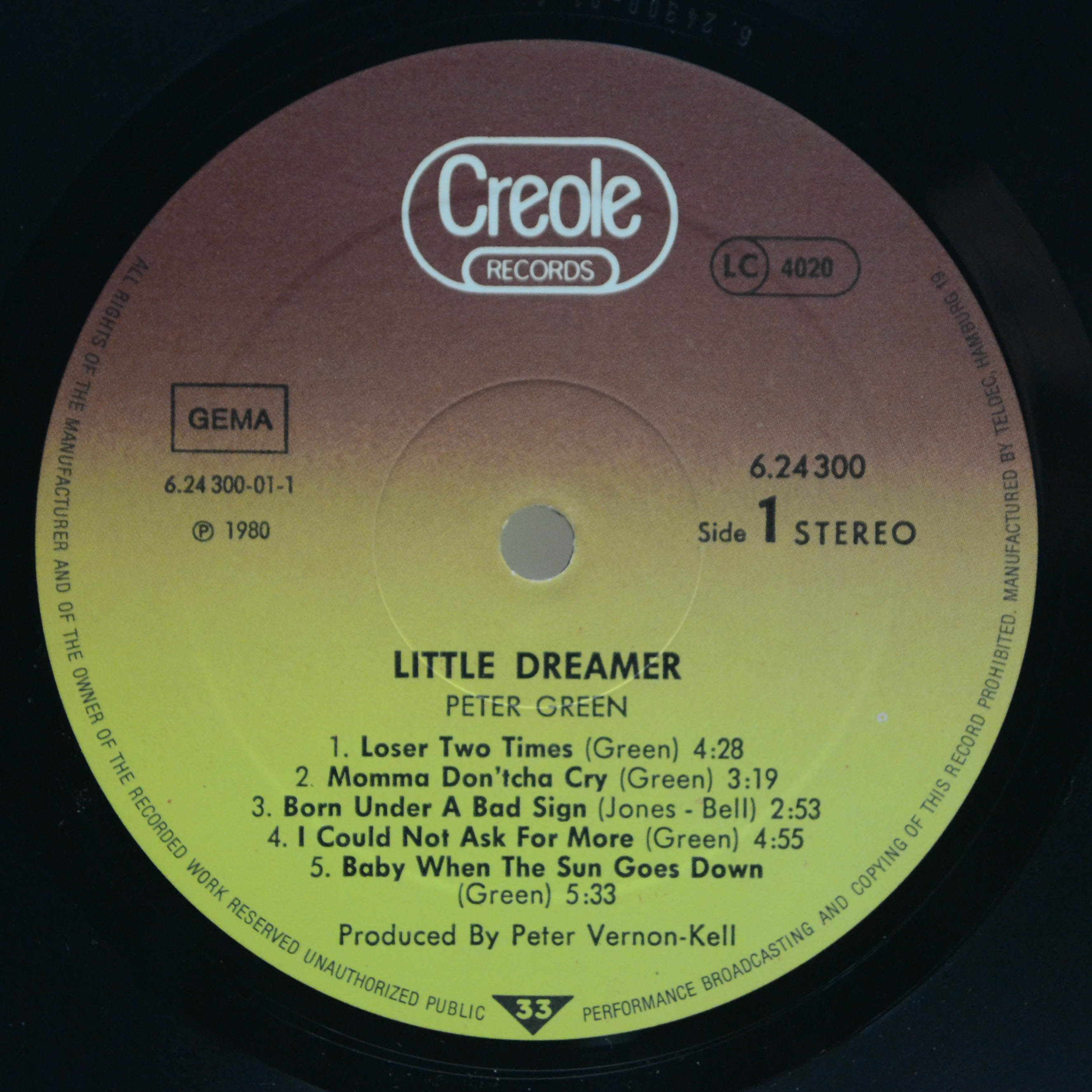 Peter Green — Little Dreamer, 1980