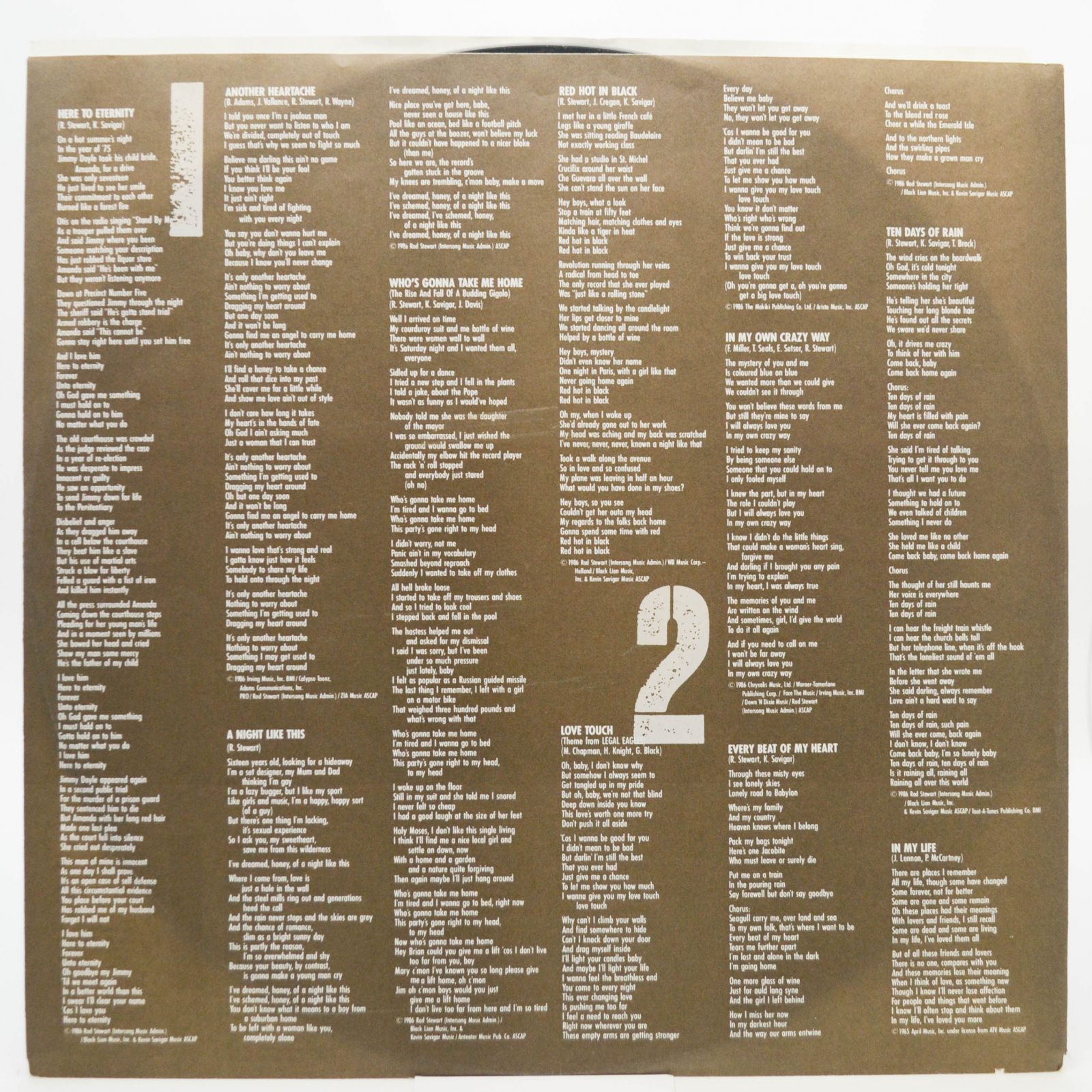 Rod Stewart — Rod Stewart (USA), 1986