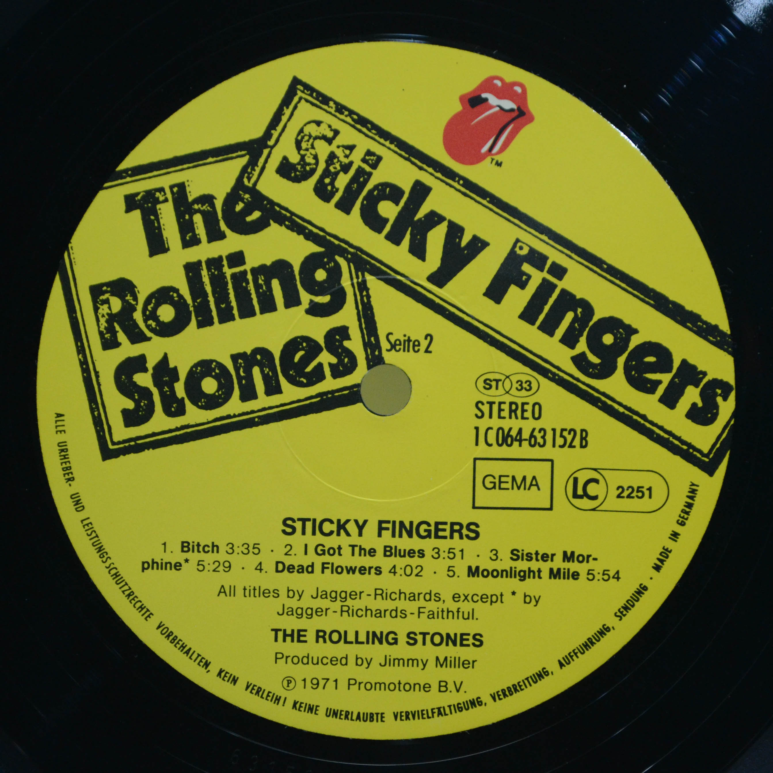 Rolling Stones — Sticky Fingers (Zipper), 1971
