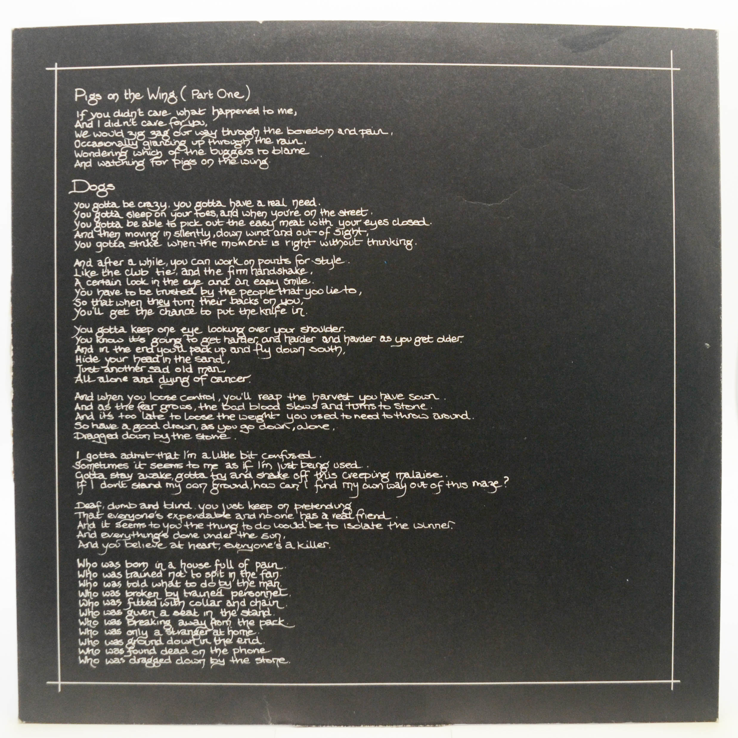 Виниловая пластинка Pink Floyd — Animals, 1977