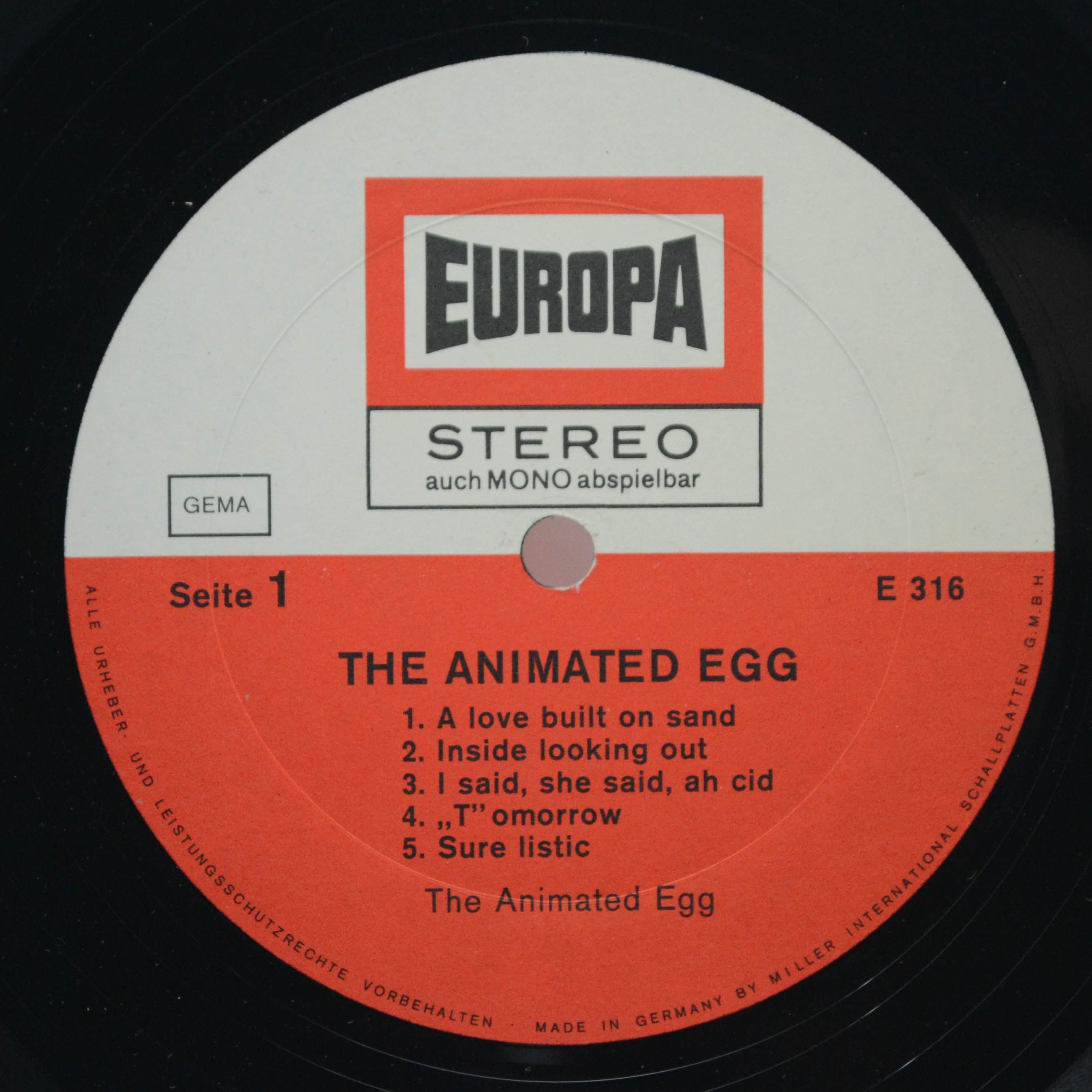 Виниловая пластинка Animated Egg — The Animated Egg, 1969