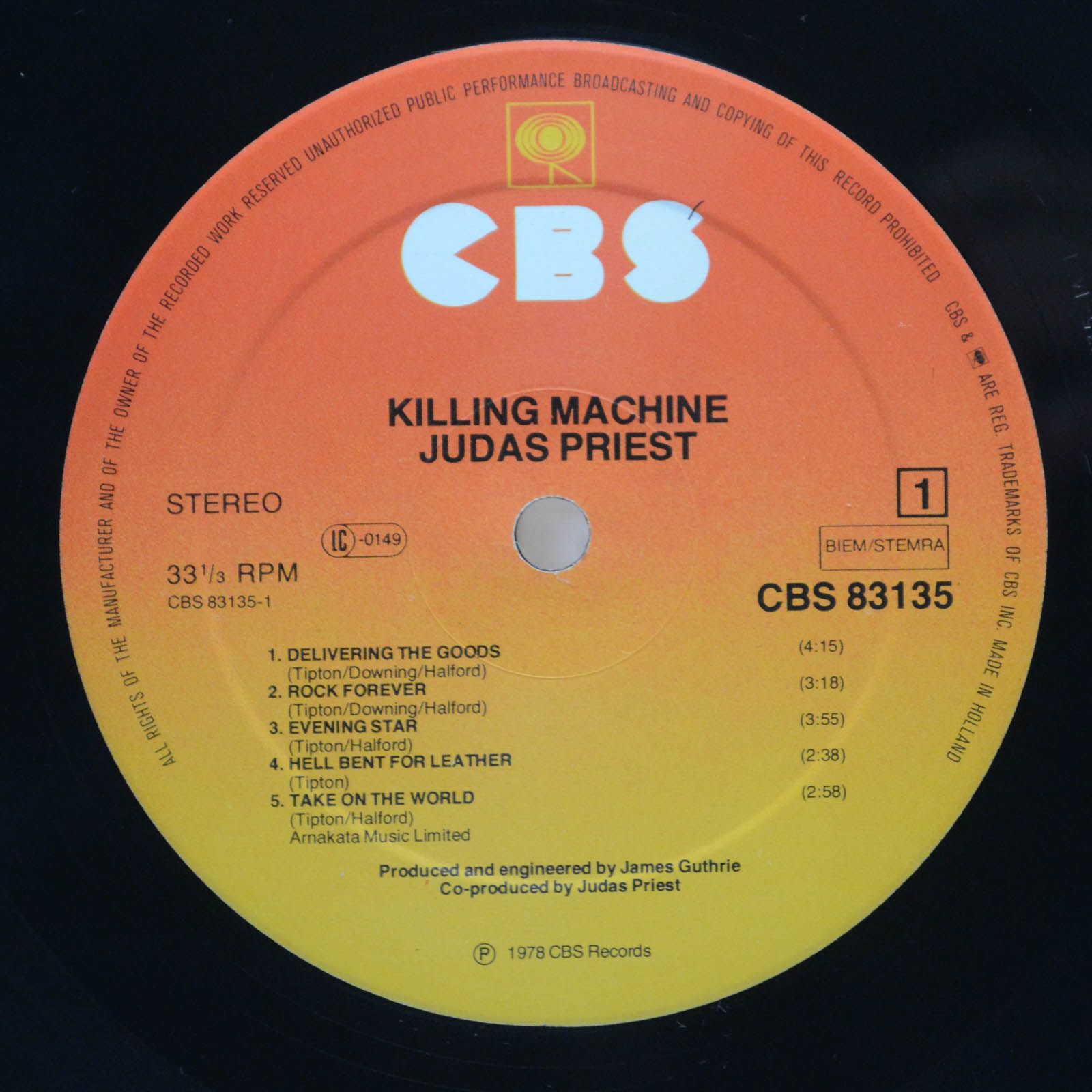 Виниловая пластинка Judas Priest — Killing Machine, 1978
