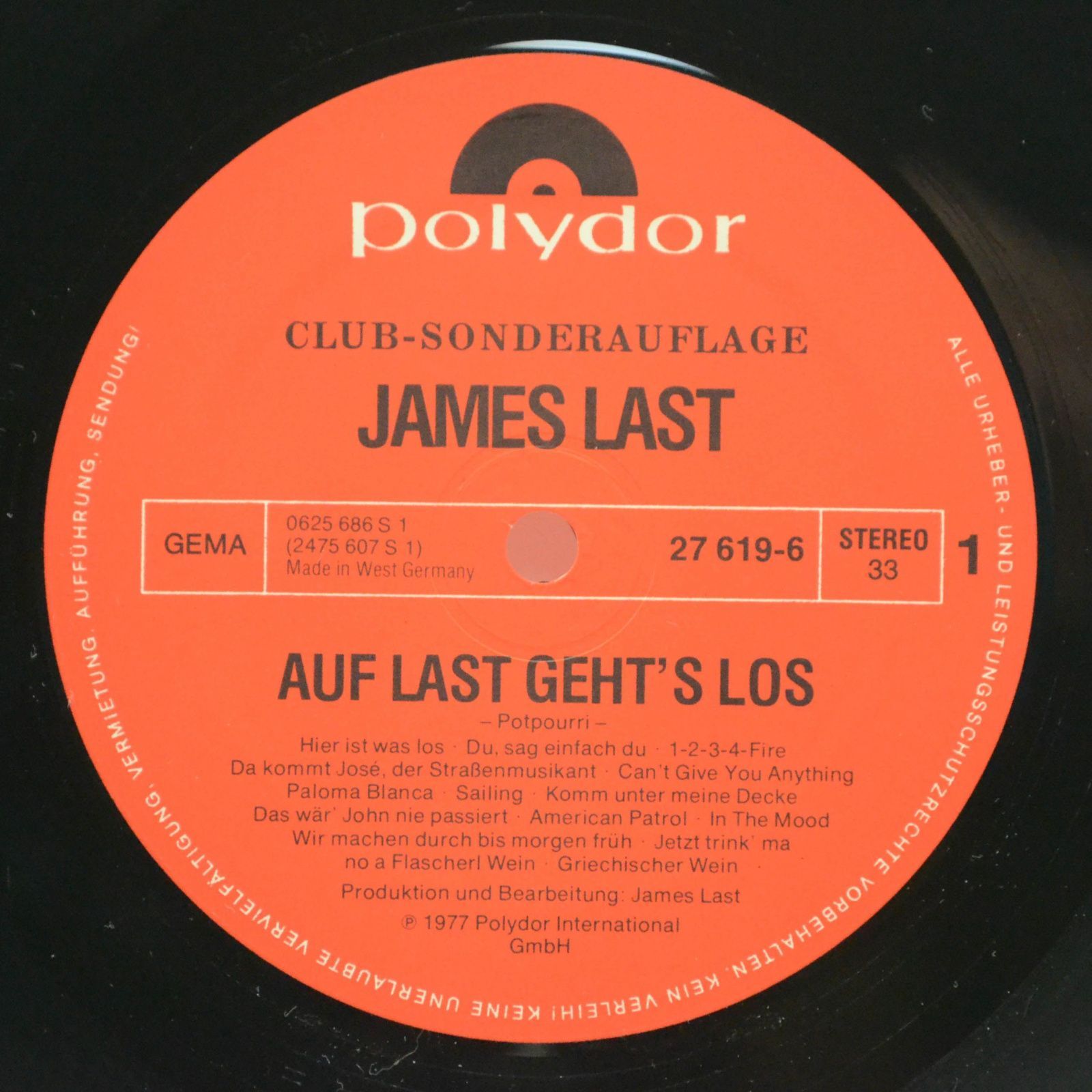 James Last — Auf Last Geht's Los, 1977