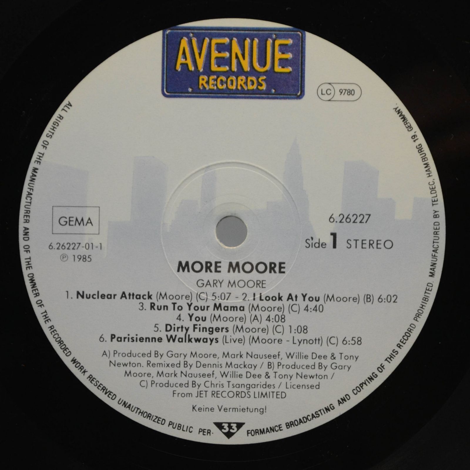 Виниловая пластинка Gary Moore — Nuclear Attack, 1985