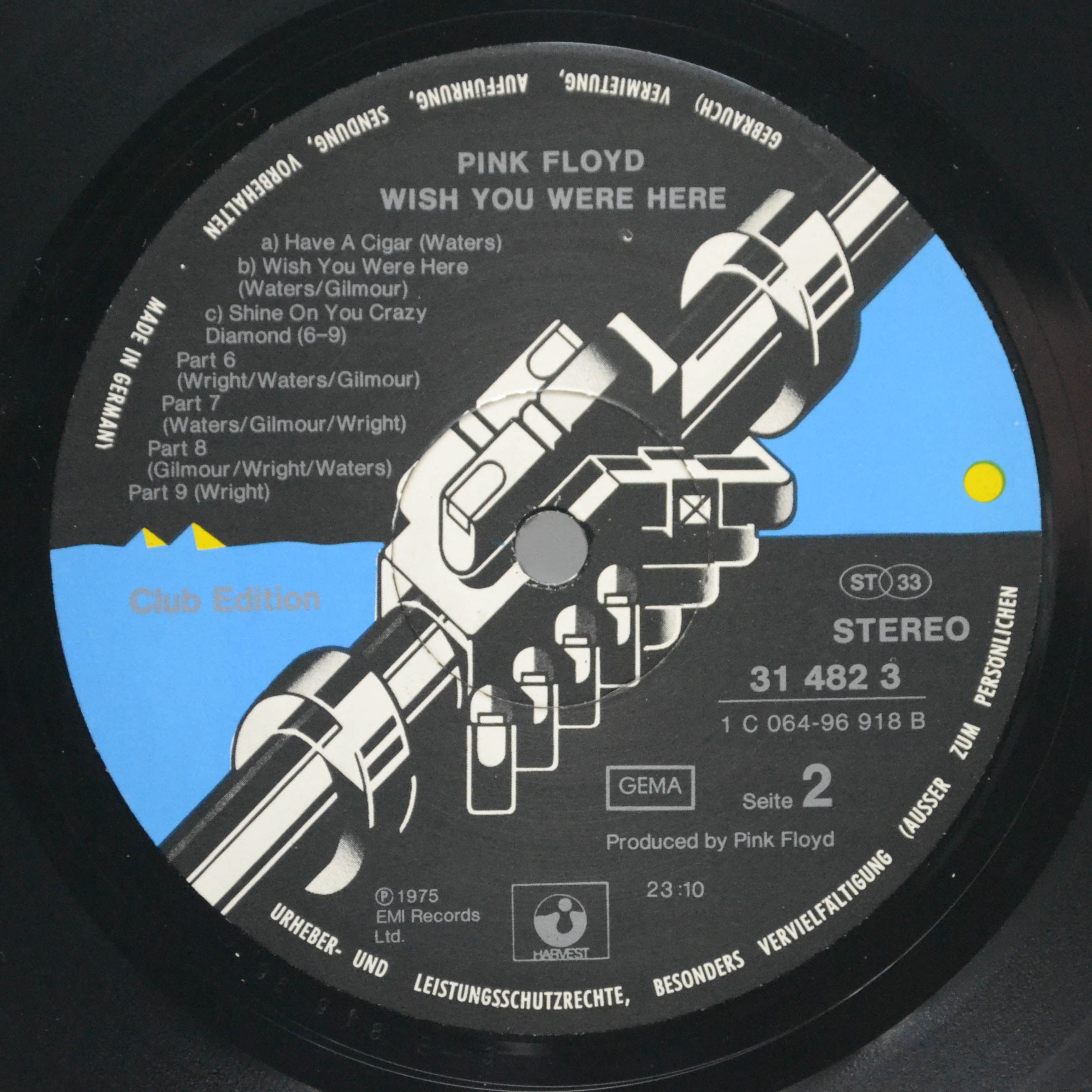 Виниловая пластинка Pink Floyd — Wish You Were Here, 1975
