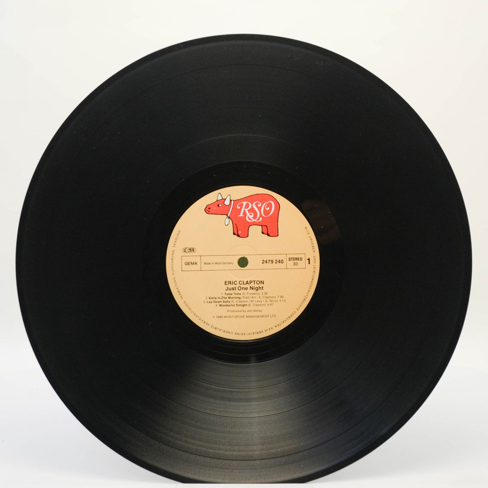 Eric Clapton — Just One Night (2LP), 1980