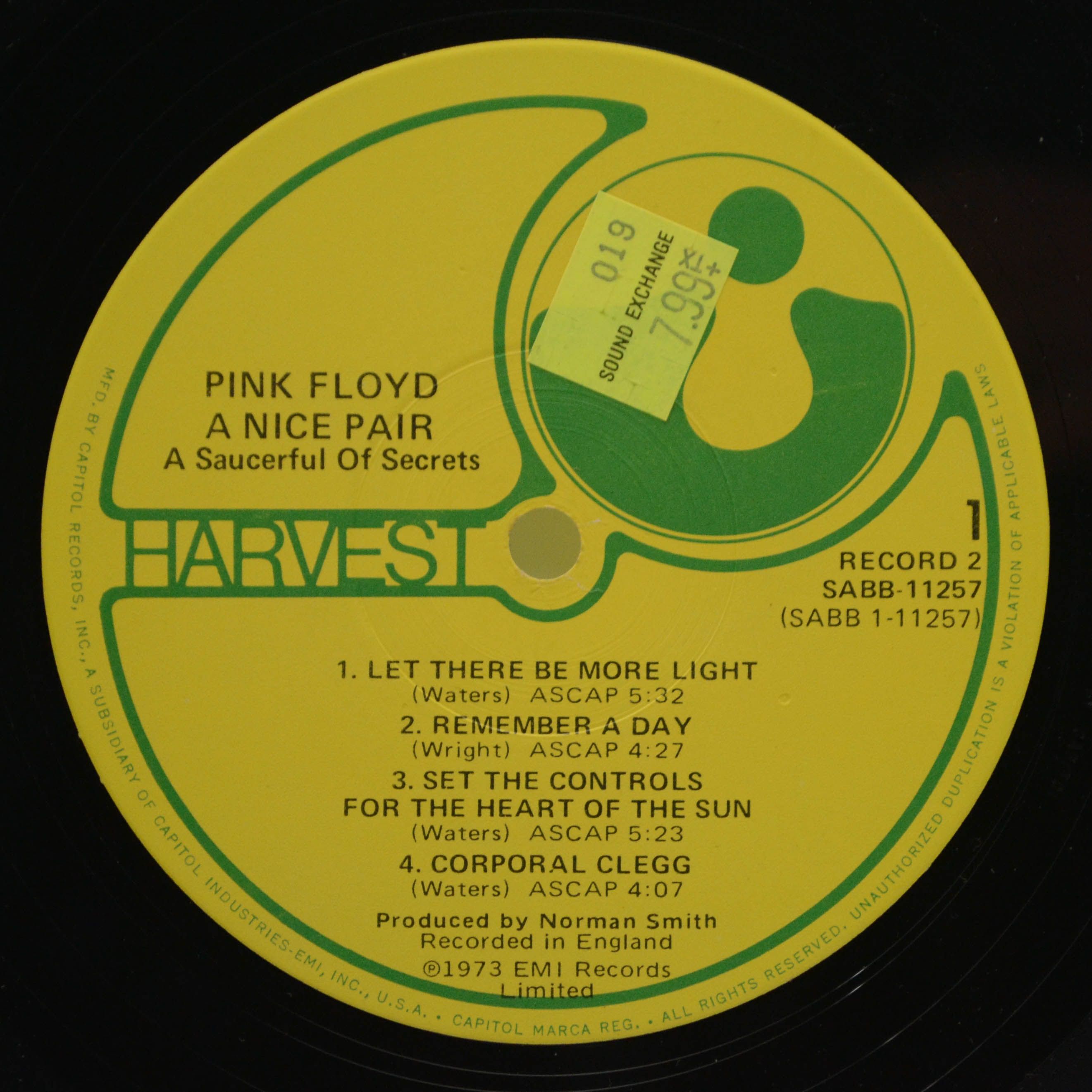 Виниловая пластинка Pink Floyd — A Nice Pair (2LP, USA), 1973