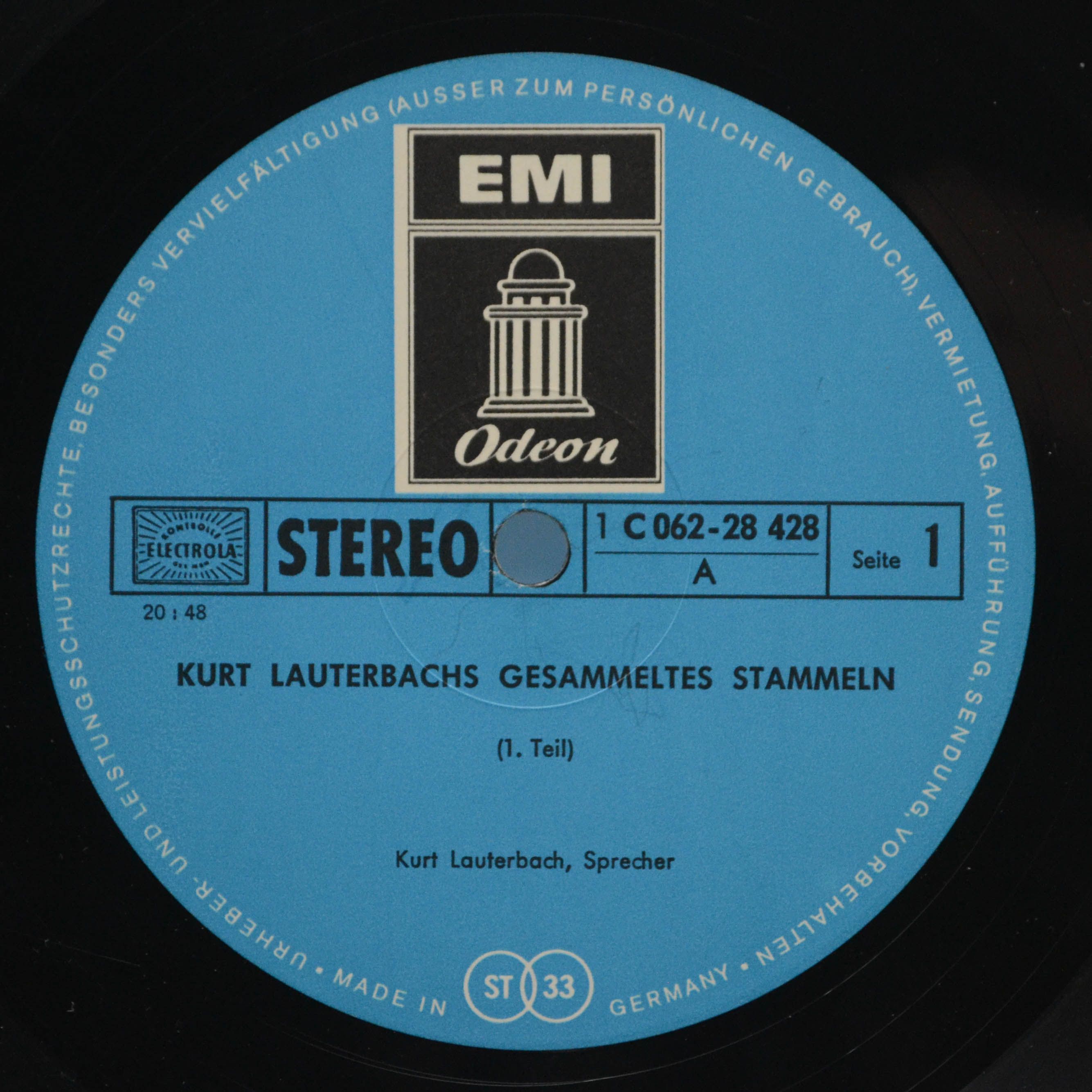 Виниловая пластинка Kurt Lauterbach — Kurt Lauterbachs Gesammeltes Stammeln, 1973