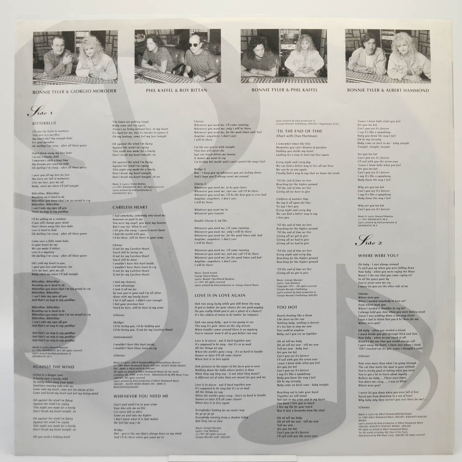 Bonnie Tyler — Bitterblue, 1991