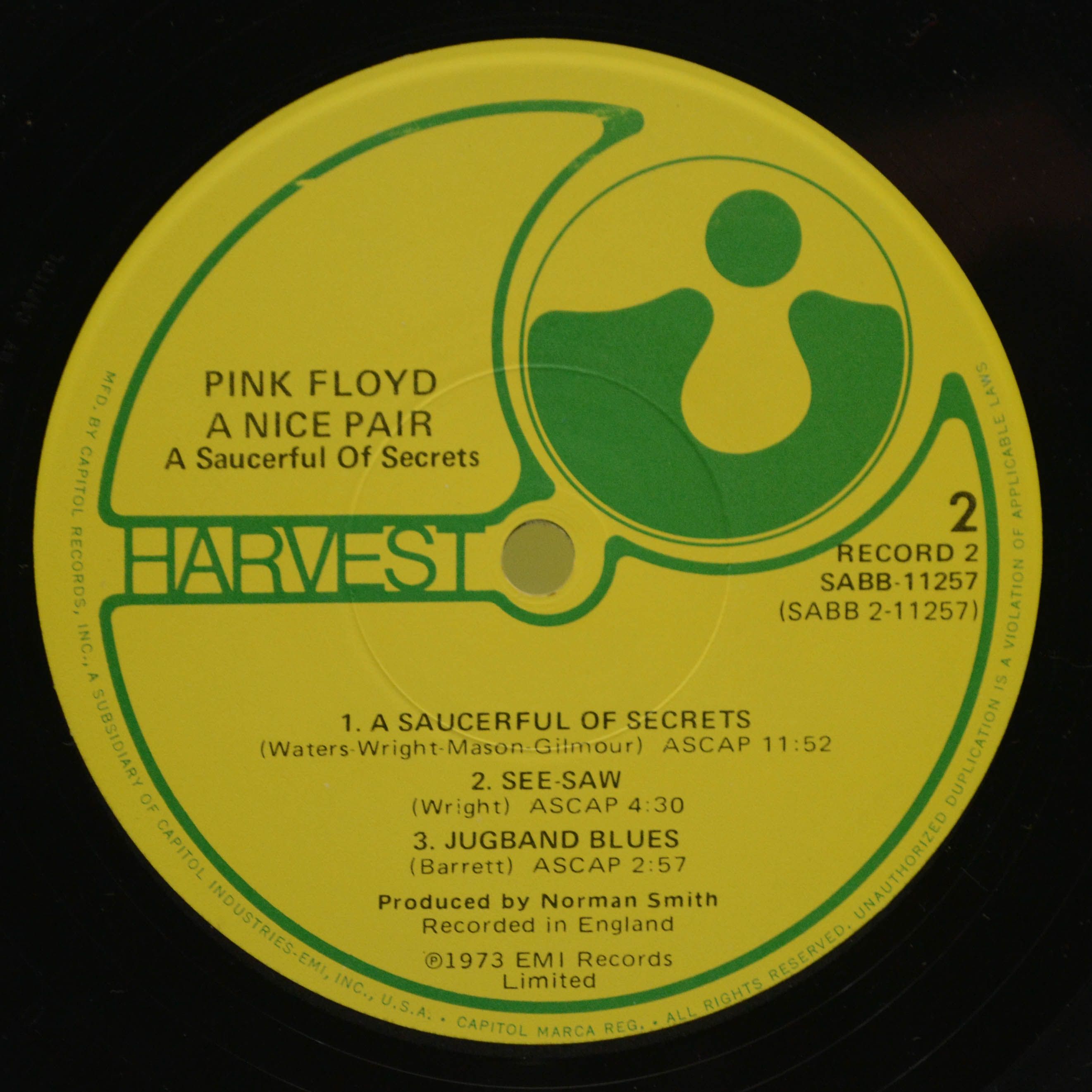 Виниловая пластинка Pink Floyd — A Nice Pair (2LP, USA), 1973