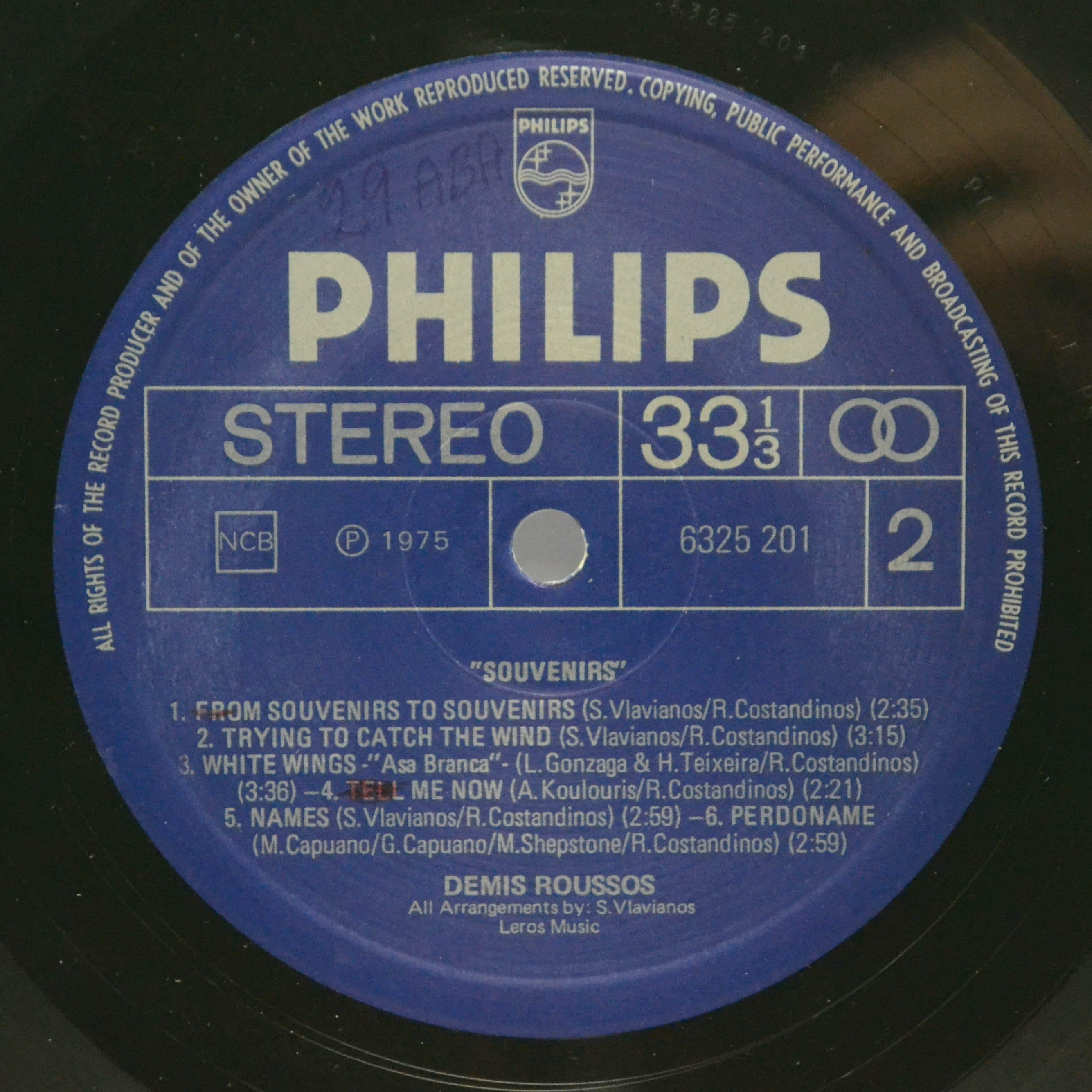 Démis Roussos — Souvenirs, 1975