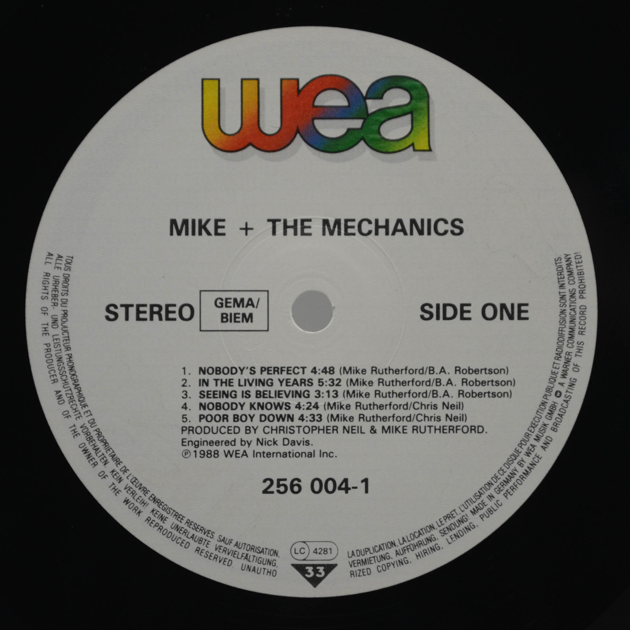 Виниловая пластинка Mike & The Mechanics — Living Years, 1988