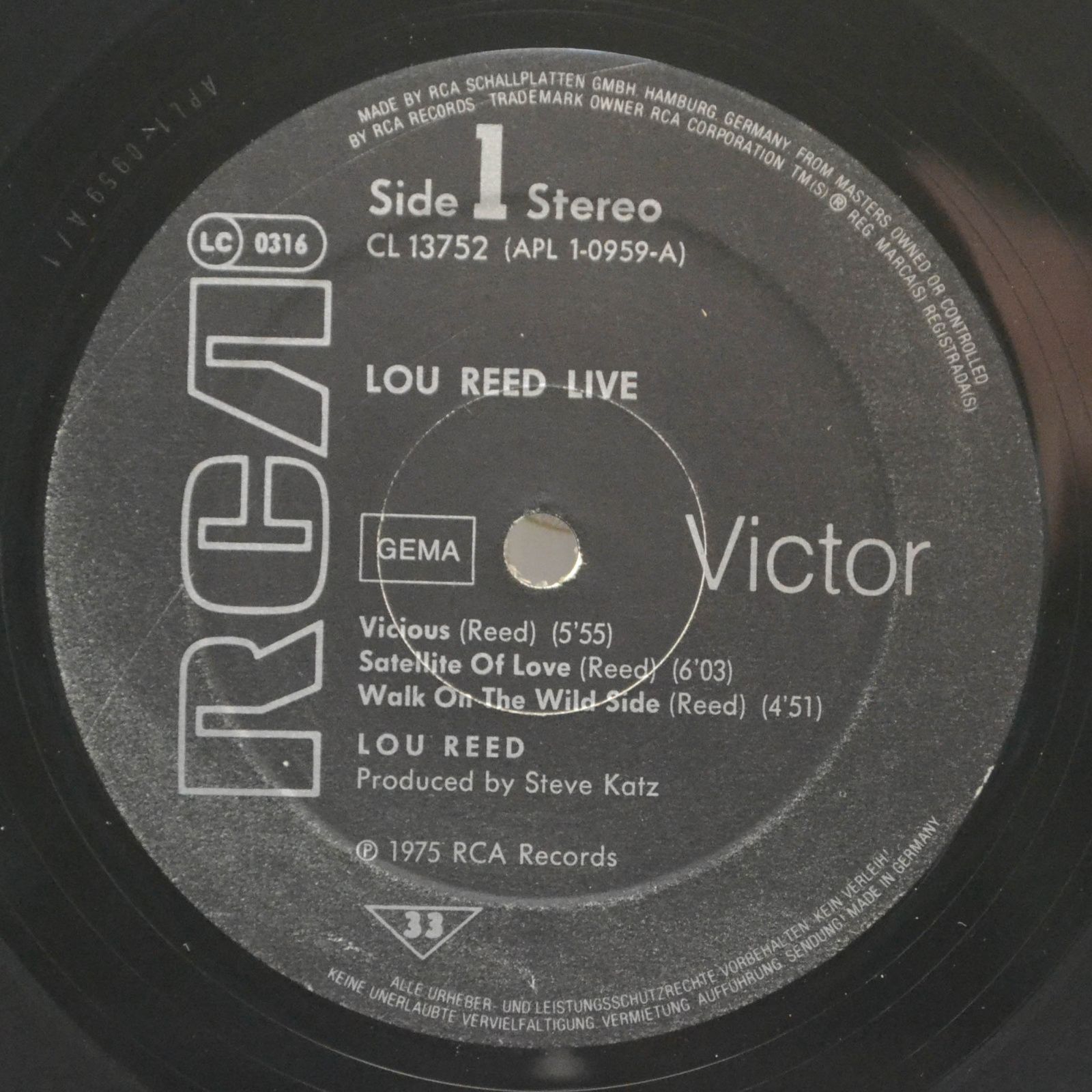 Виниловая пластинка Lou Reed — Lou Reed Live, 1981