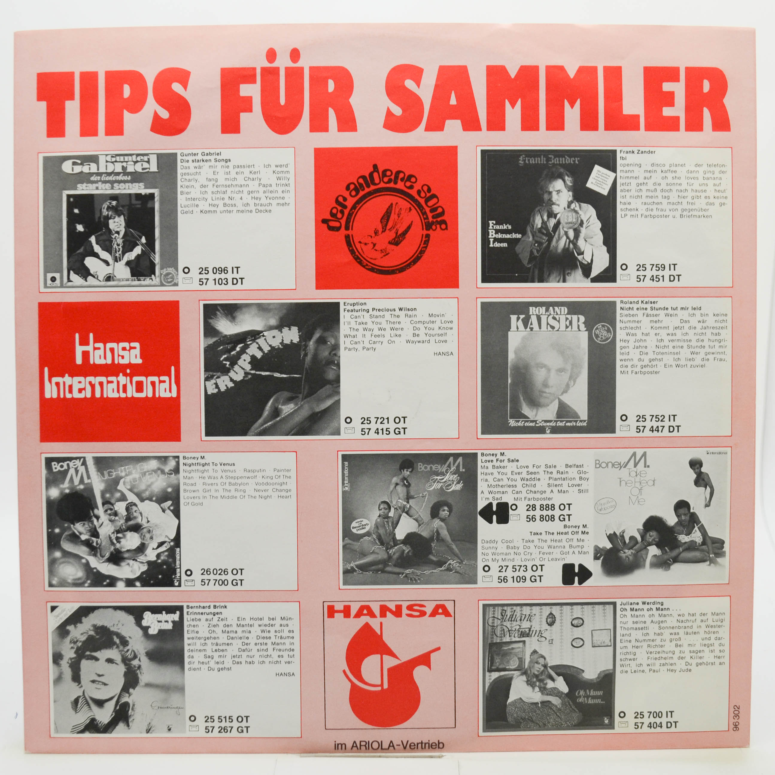 Boney M. — Nightflight To Venus (postcards), 1978