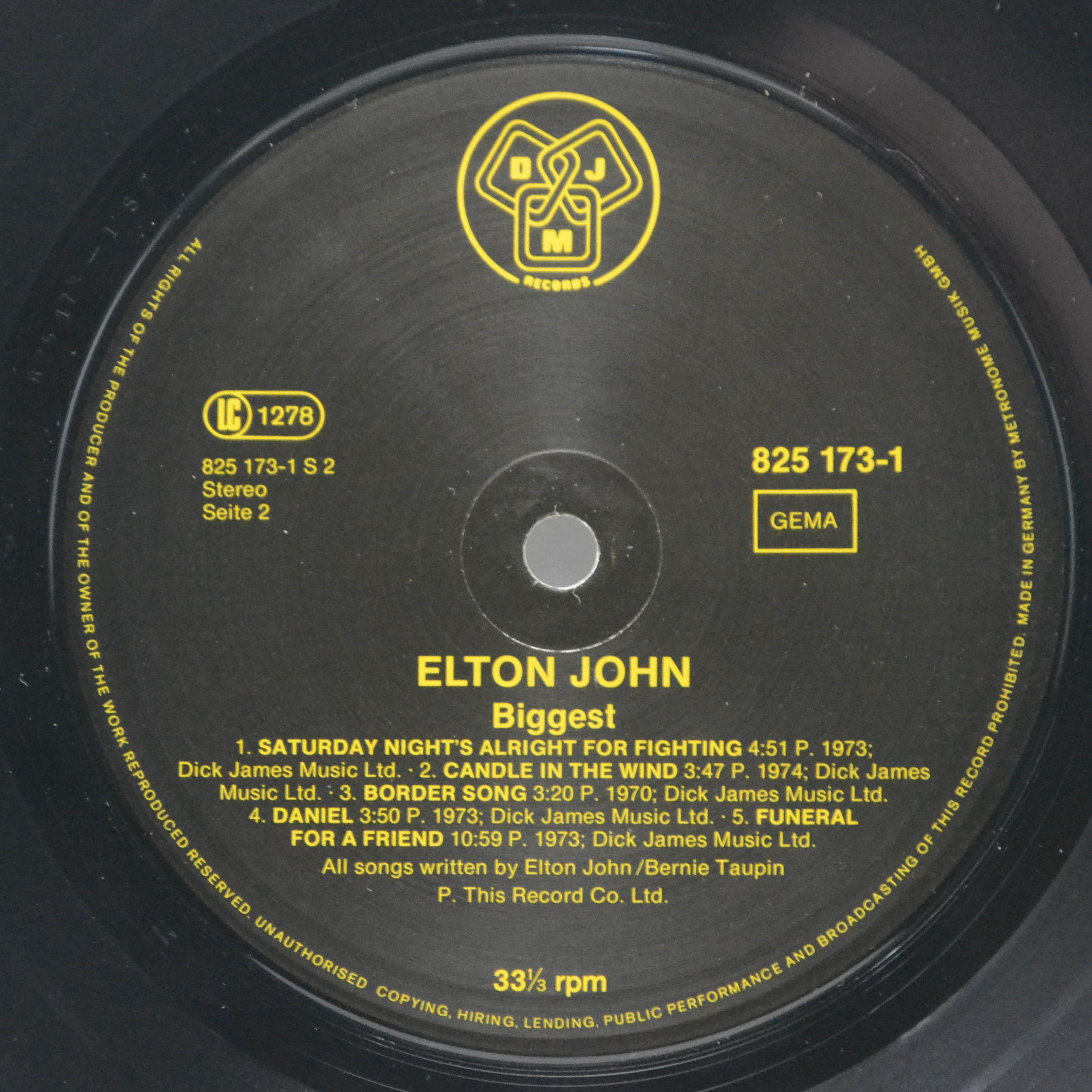 Elton John — Biggest, 1985