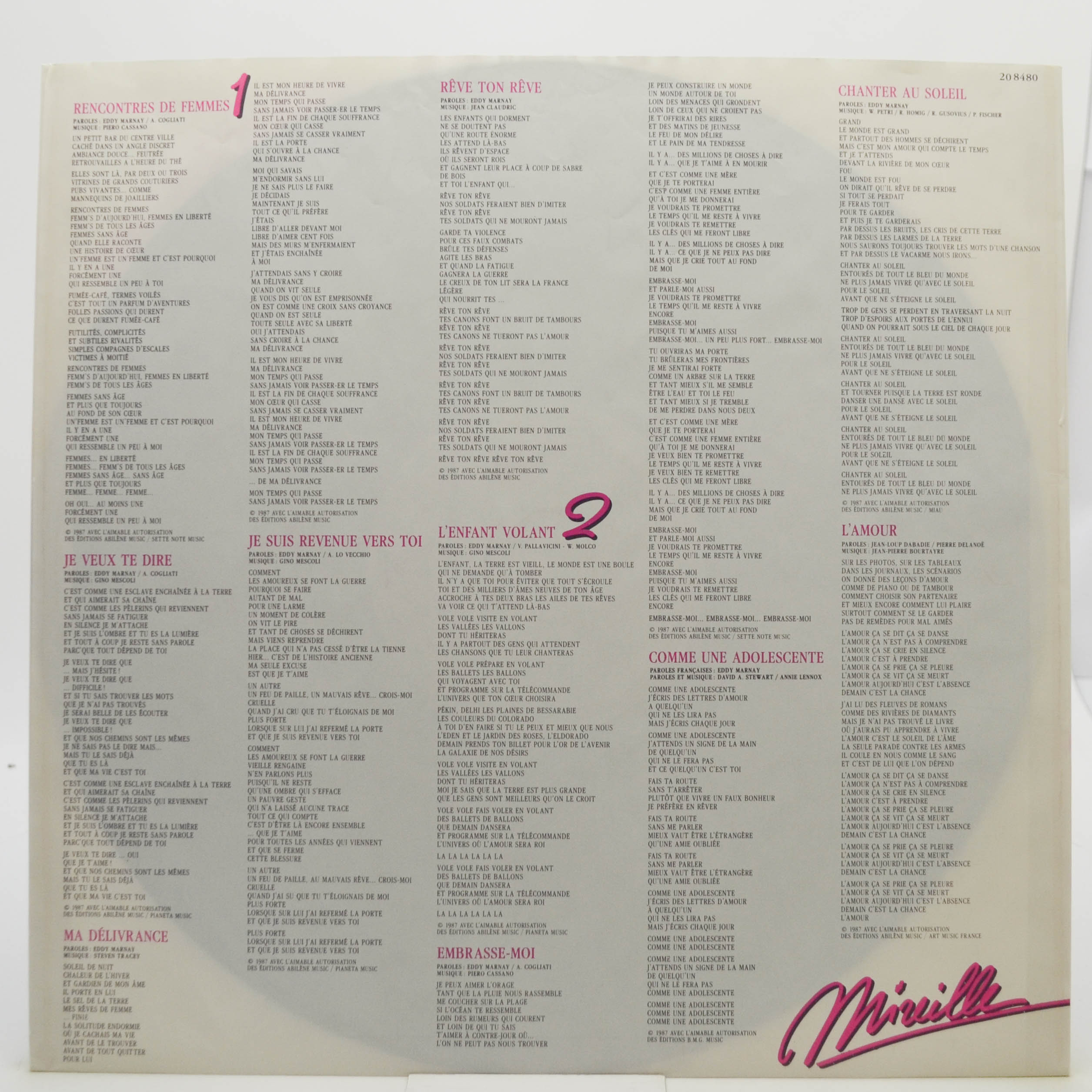 Виниловая пластинка Mireille Mathieu — Rencontres De Femmes, 1988