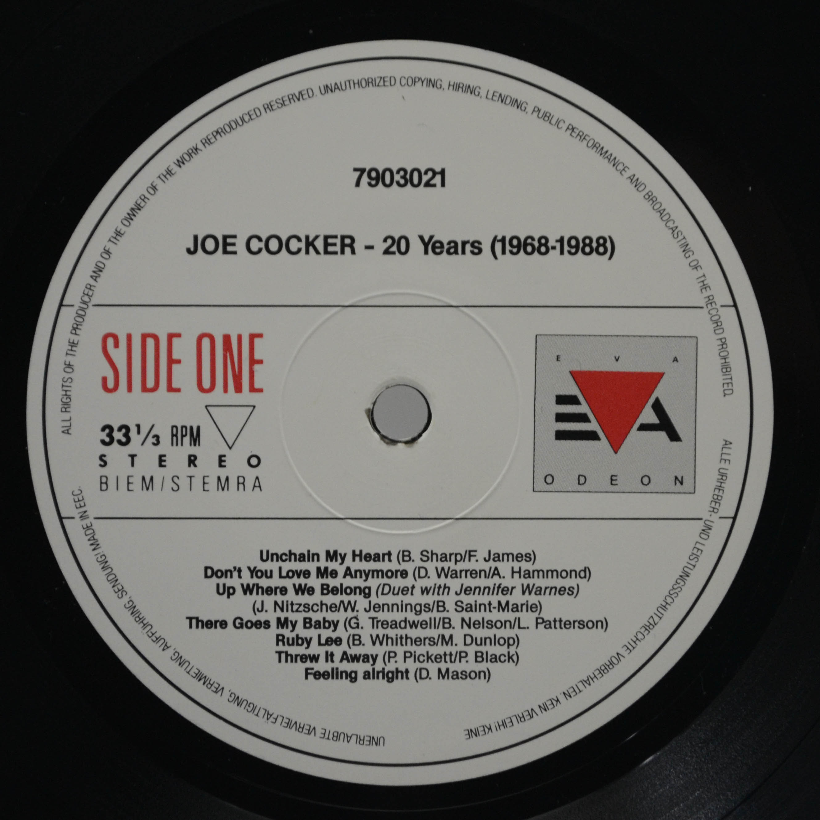 Joe Cocker — 20 Years (1968-1988), 1988