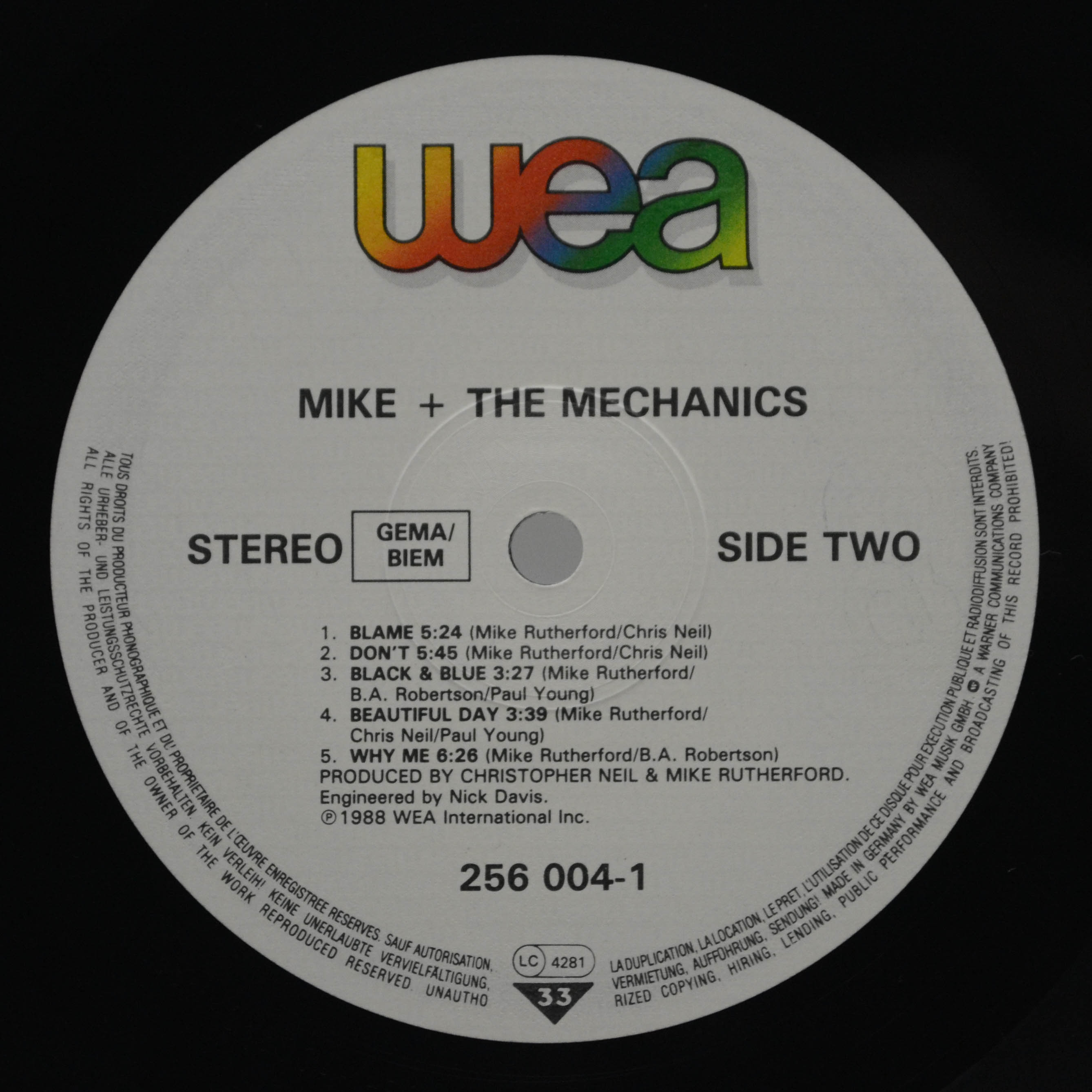Виниловая пластинка Mike & The Mechanics — Living Years, 1988