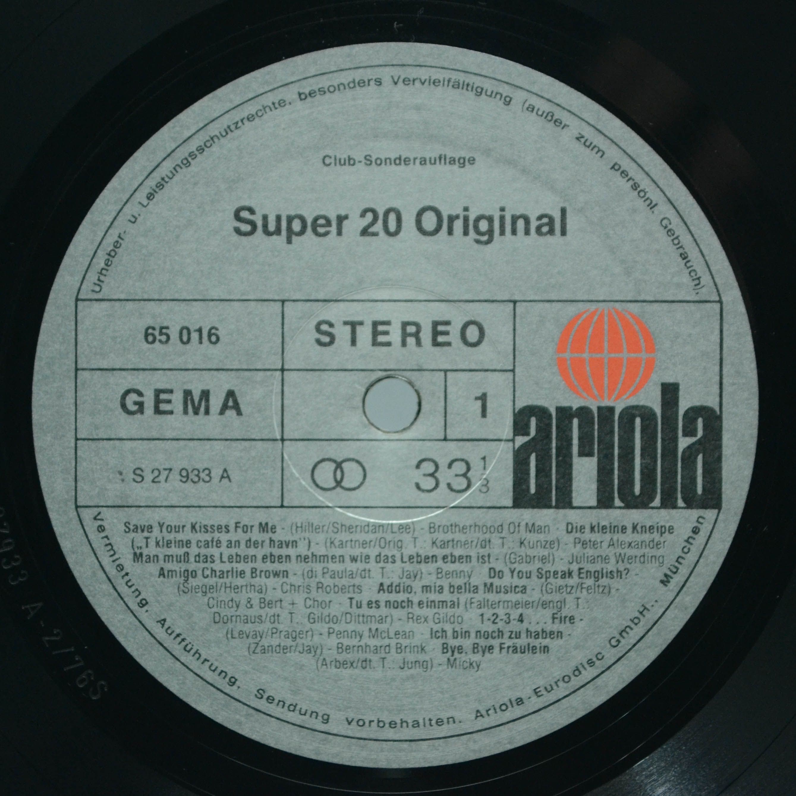 Various — Super 20 Original, 1976